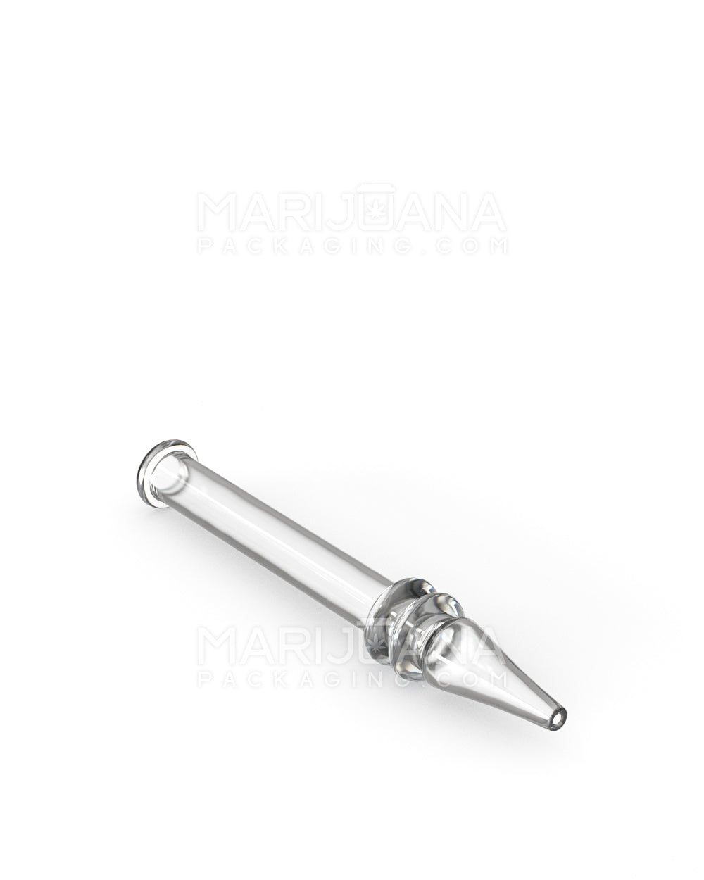 Full Quartz Nectar Collector Dab Pipe | 5in Long - 10mm Attachment - Clear - 3