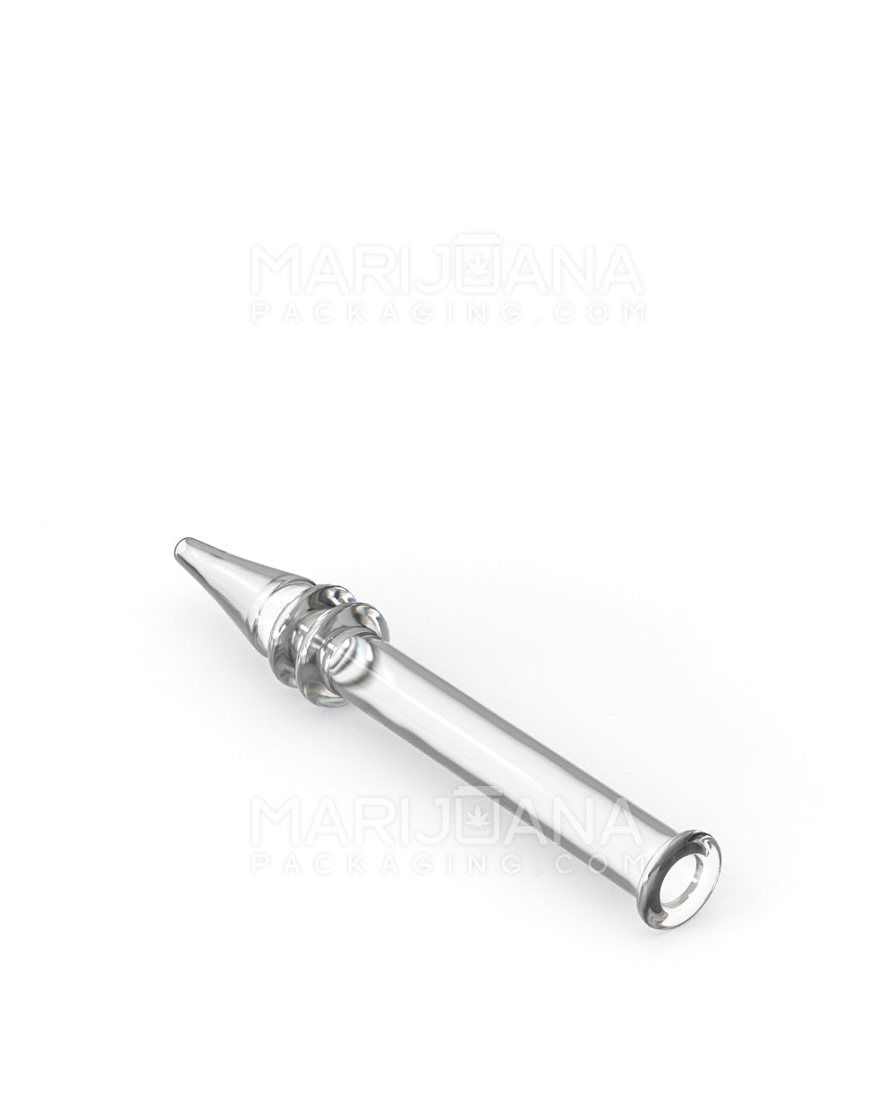 Full Quartz Nectar Collector Dab Pipe | 5in Long - 10mm Attachment - Clear - 4