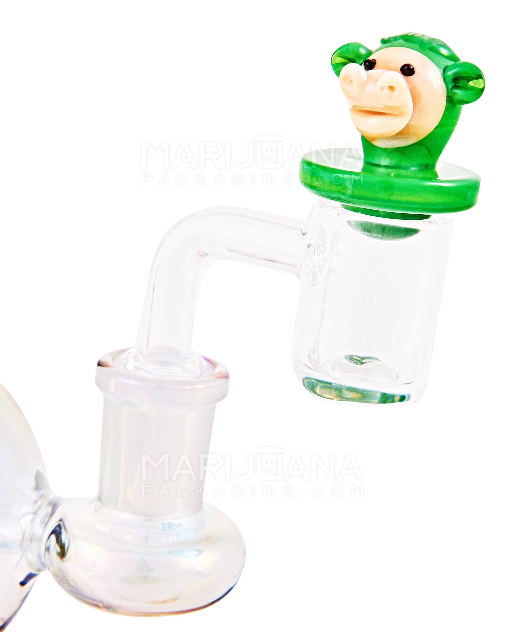 Animal Head Flat Carb Cap | 25mm - Glass - Assorted - 5