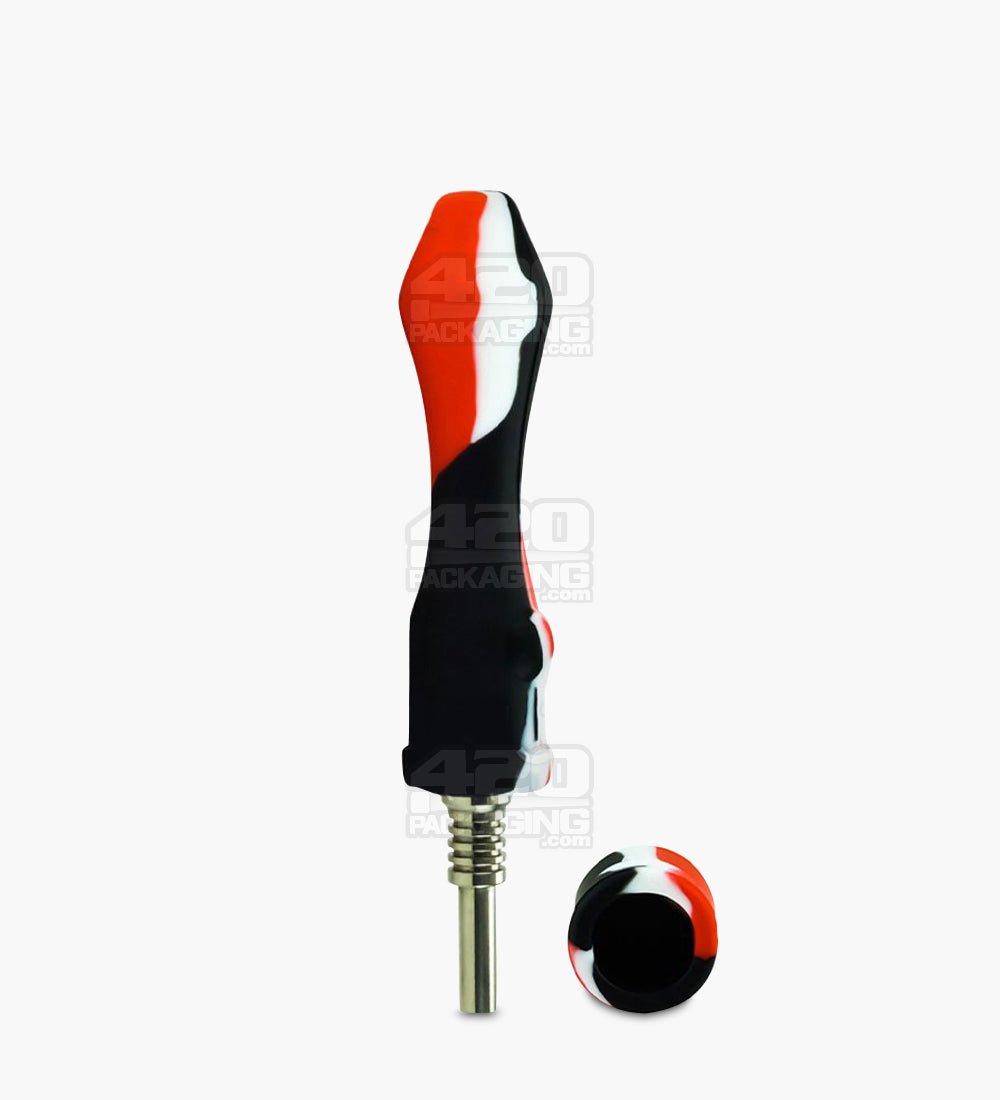 Silicone Nectar Collector | 4in Long - 10mm Attachment - Assorted - 1