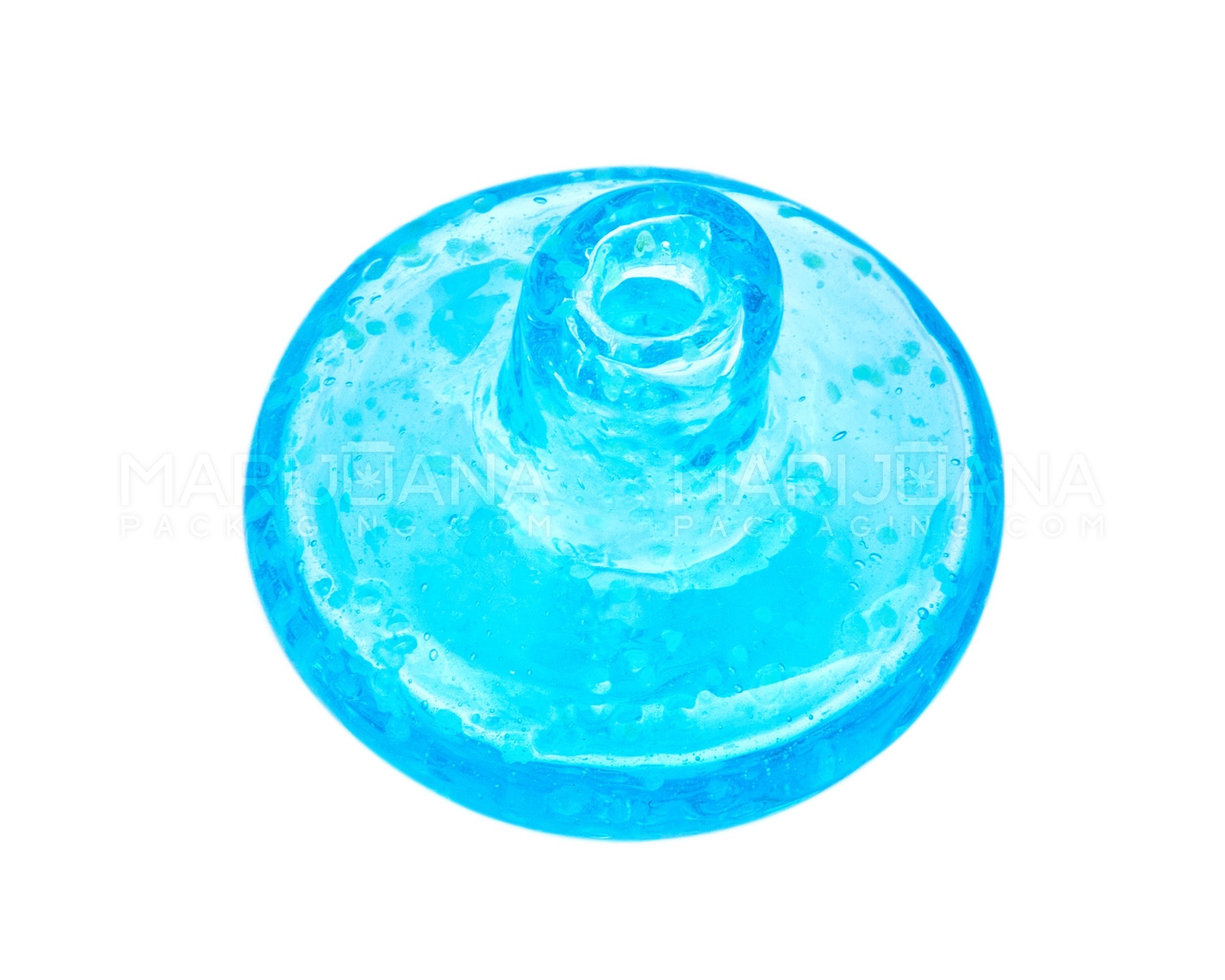 Glow-in-the-Dark | 30mm Blue Mushroom Carb Cap | 30mm - Glass - Blue - 3