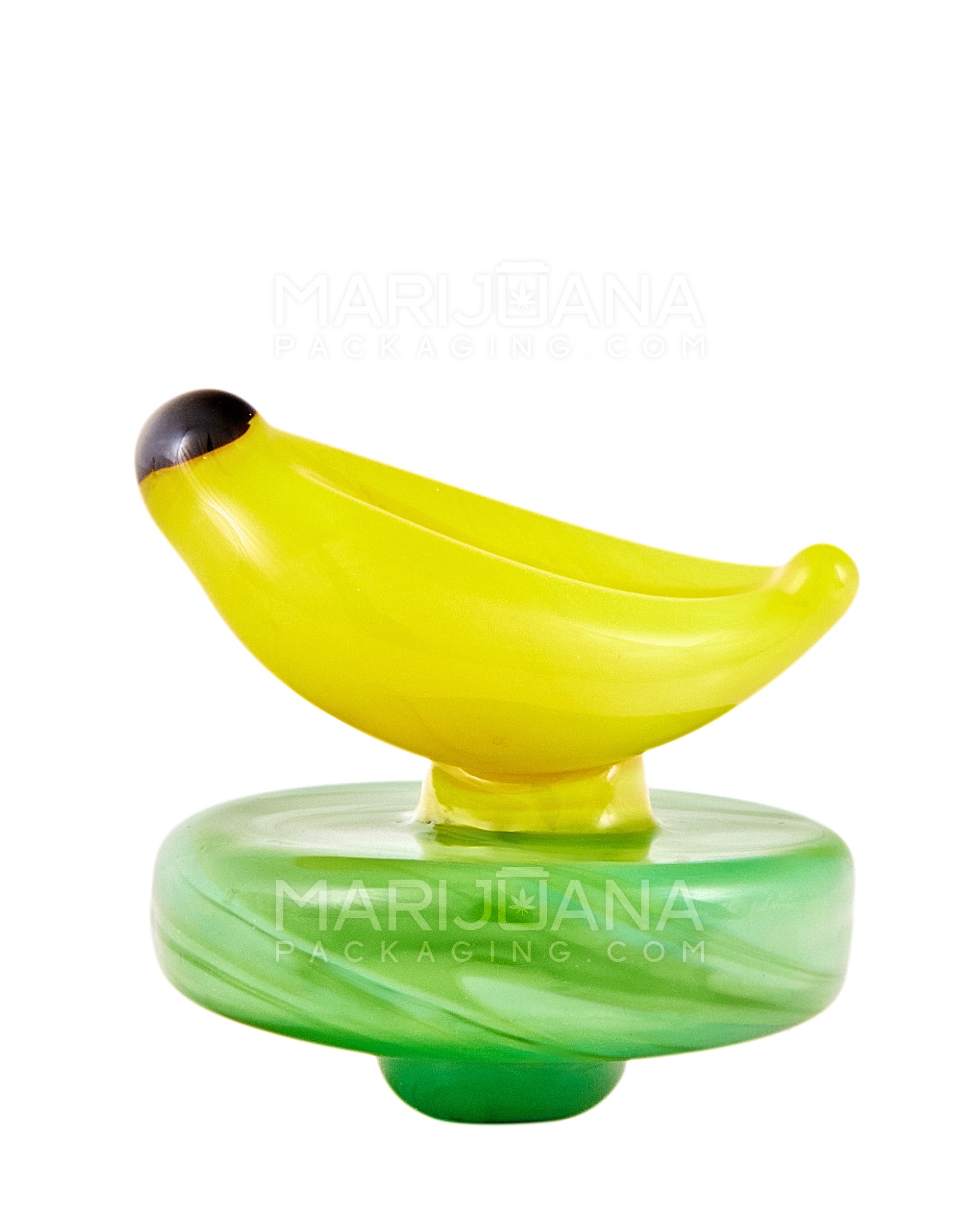 Double Banana Flat Carb Cap | 25mm - Glass - Yellow - 1