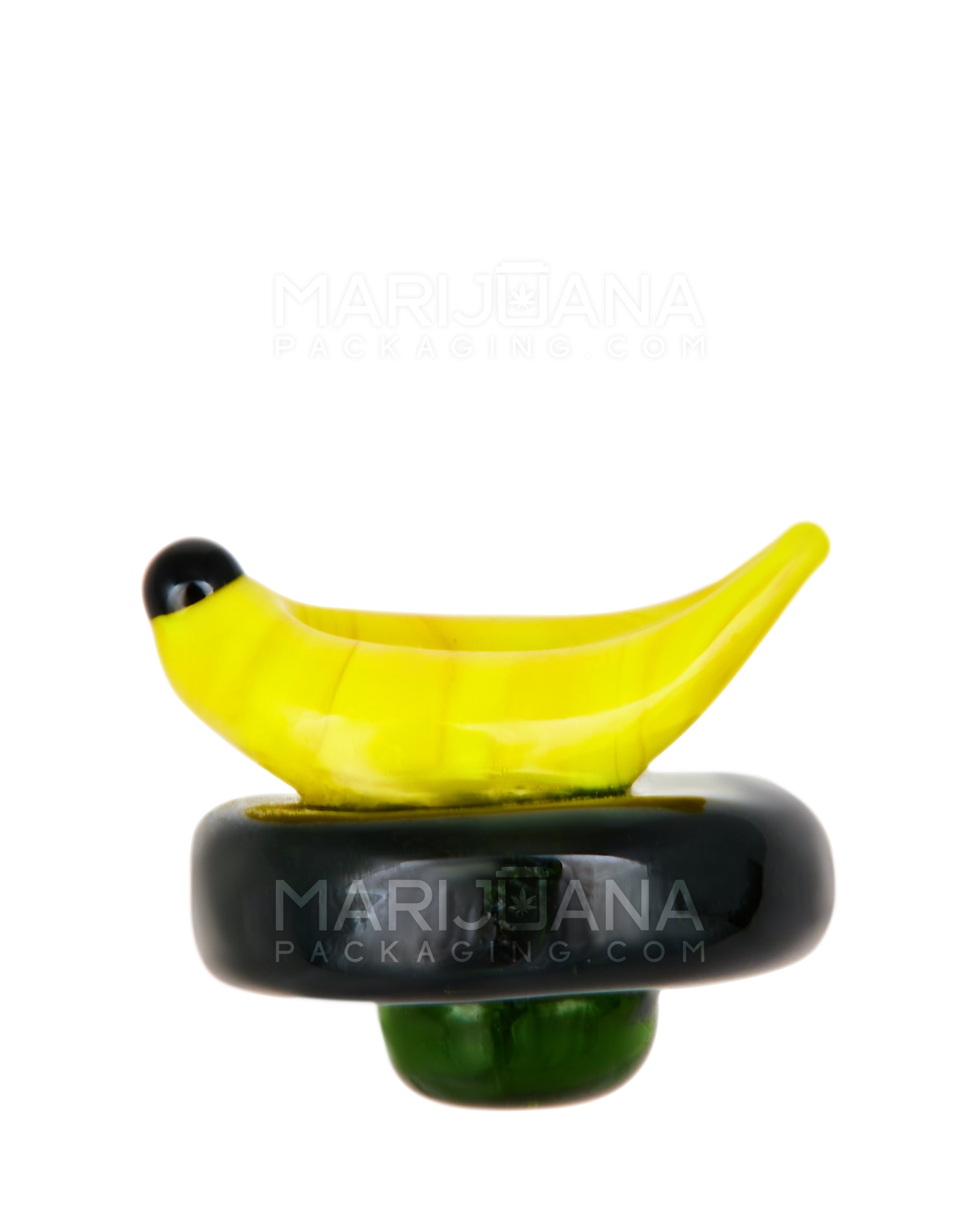 Double Banana Flat Carb Cap | 25mm - Glass - Yellow - 4