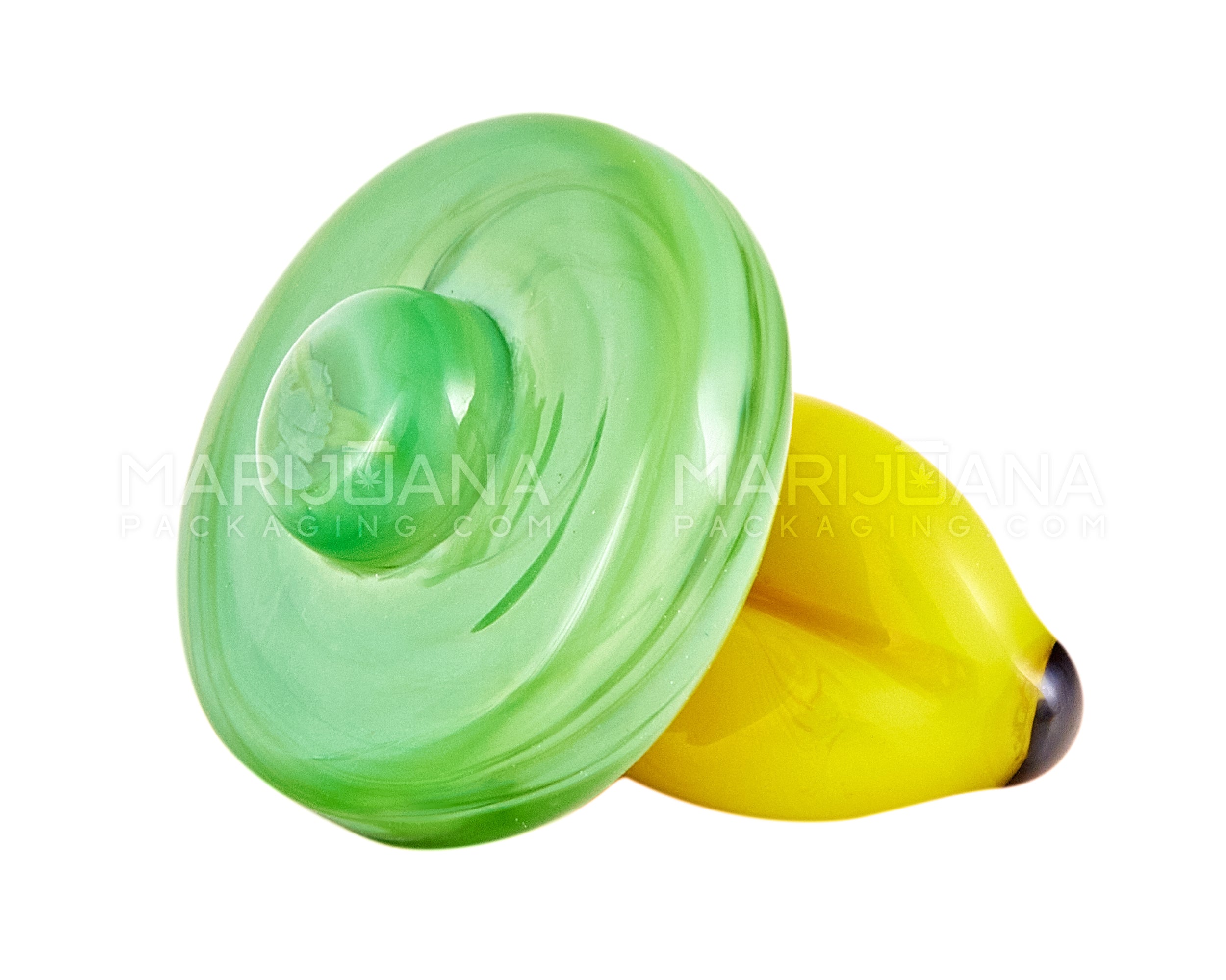 Double Banana Flat Carb Cap | 25mm - Glass - Yellow - 3