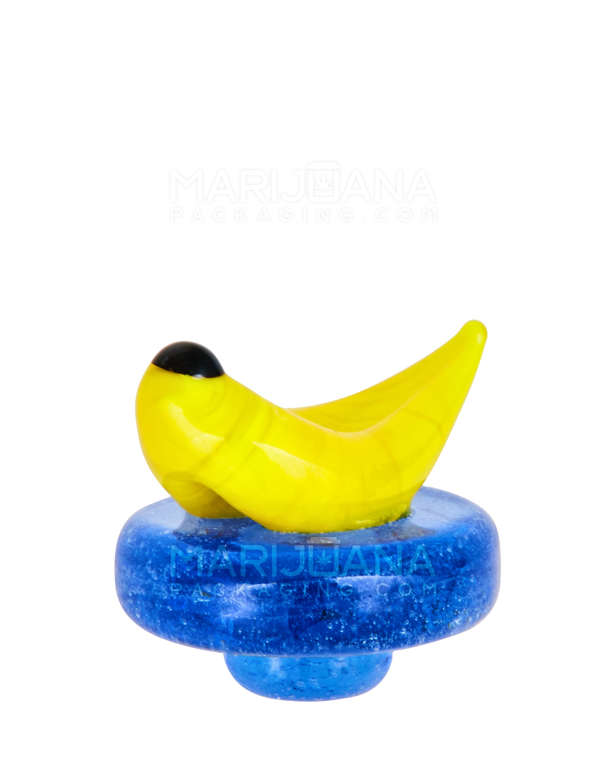 Double Banana Flat Carb Cap | 25mm - Glass - Yellow - 5