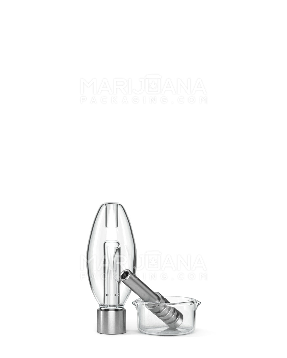 Nectar Collector Dab Pipe w/ Titanium Tip | 5.5in Long - 14mm Attachment - Clear - 3