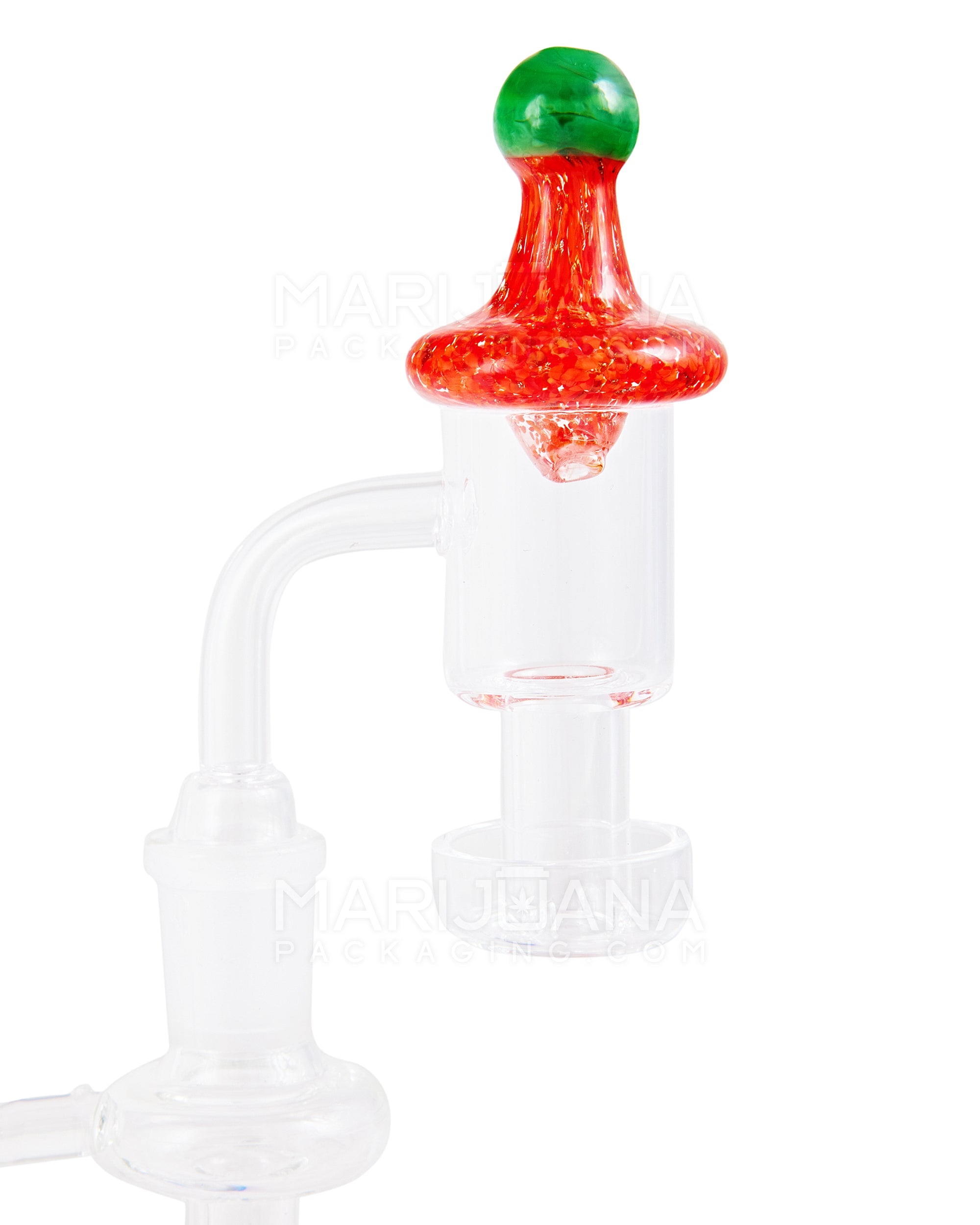 Frit Cone Directional Flow Flat Carb Cap | 30mm - Glass - Assorted - 6