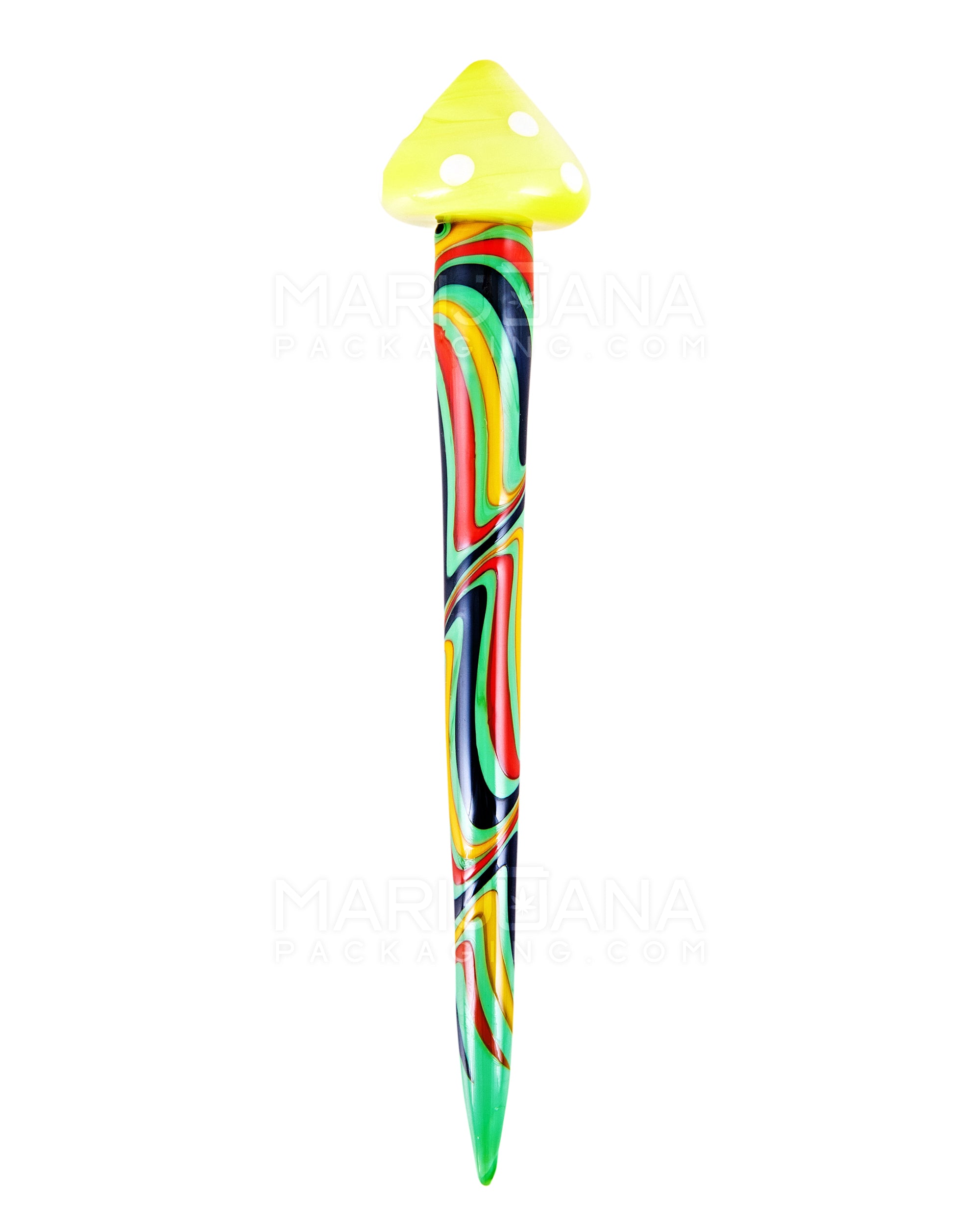 Mushroom Swirl Pointed Dab Tool | 5in Long - Glass - Assorted - 6