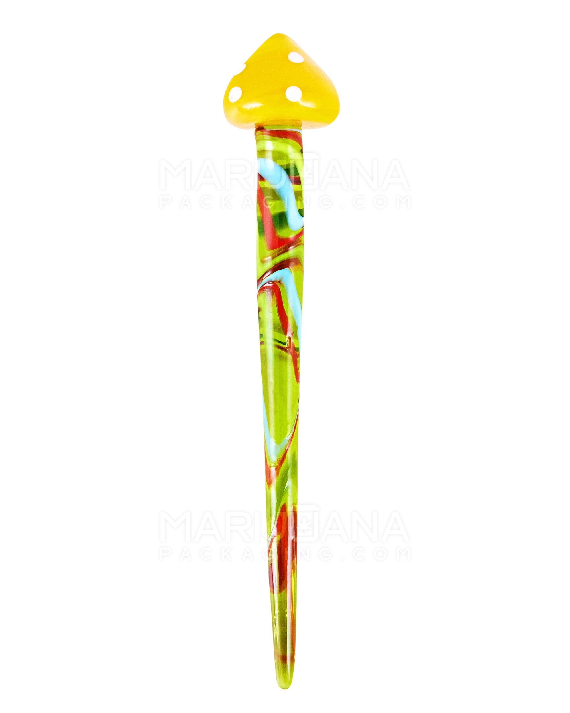 Mushroom Swirl Pointed Dab Tool | 5in Long - Glass - Assorted - 4