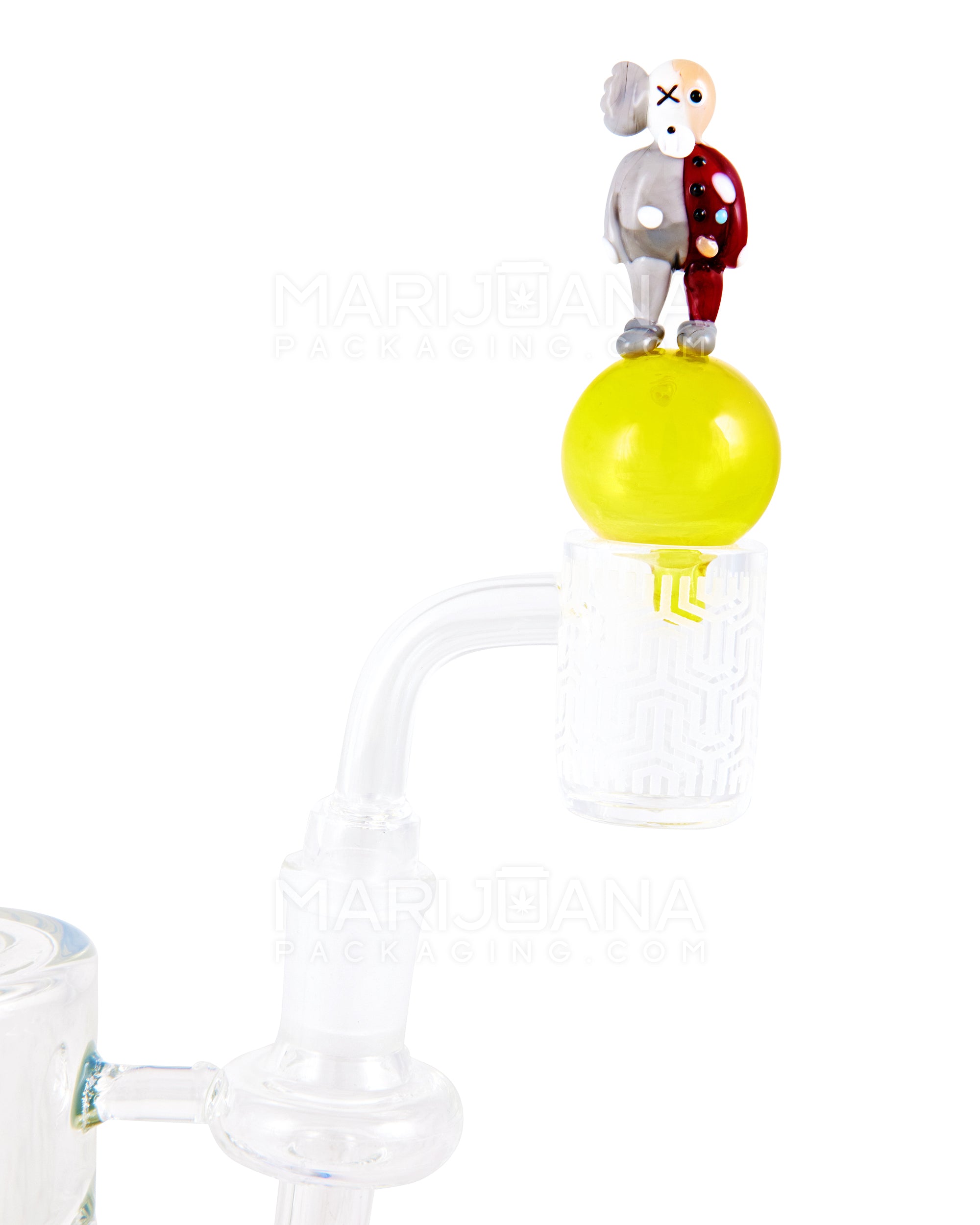 Heady | Crossed Eyes Figure Bubble Carb Cap | 25mm - Glass - Assorted - 7
