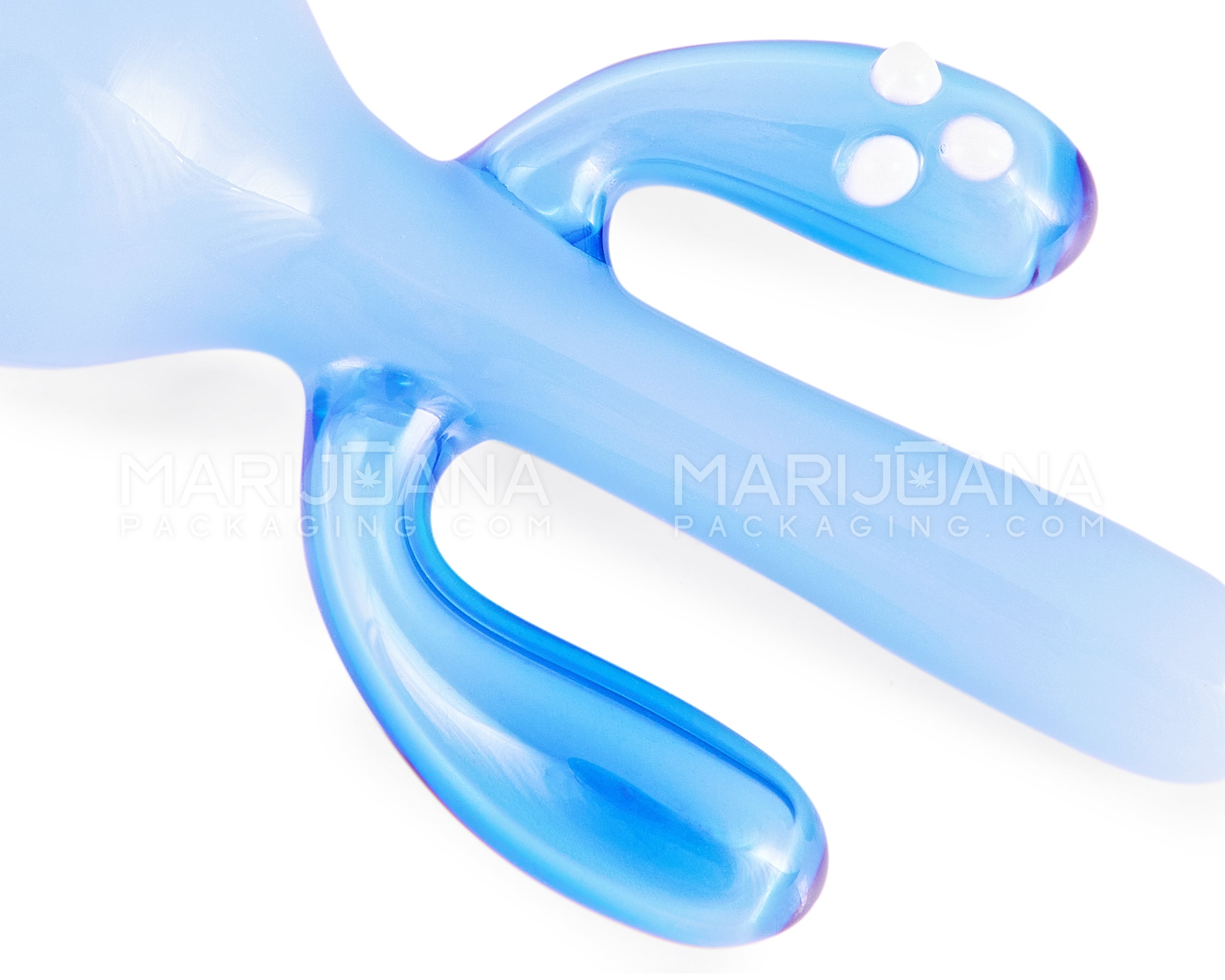 Cactus Nectar Collector Dab Pipe w/ Titanium Tip | 6in Long - 10mm Attachment - Blue - 3