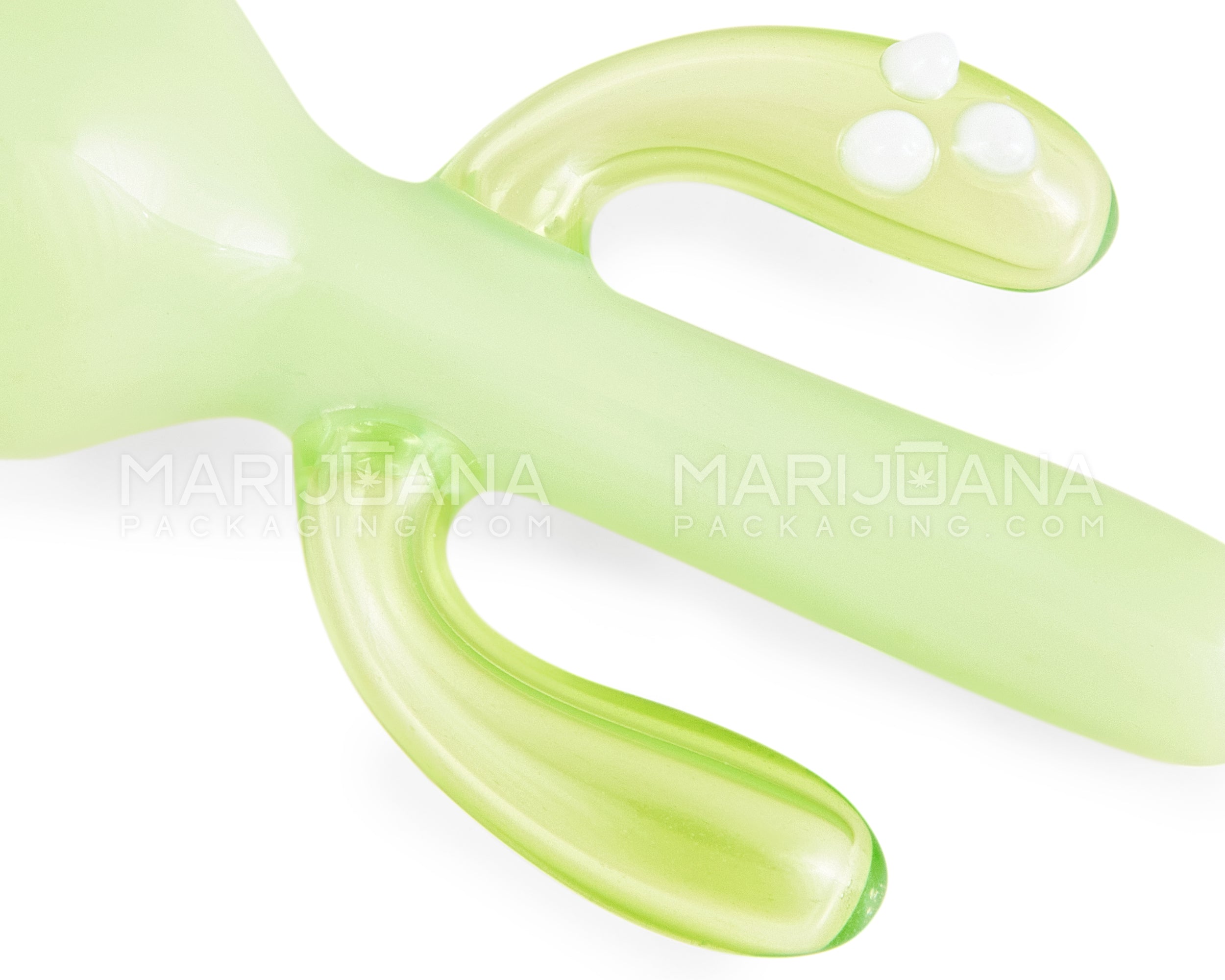Cactus Nectar Collector Dab Pipe w/ Titanium Tip | 6in Long - 10mm Attachment - Green - 3