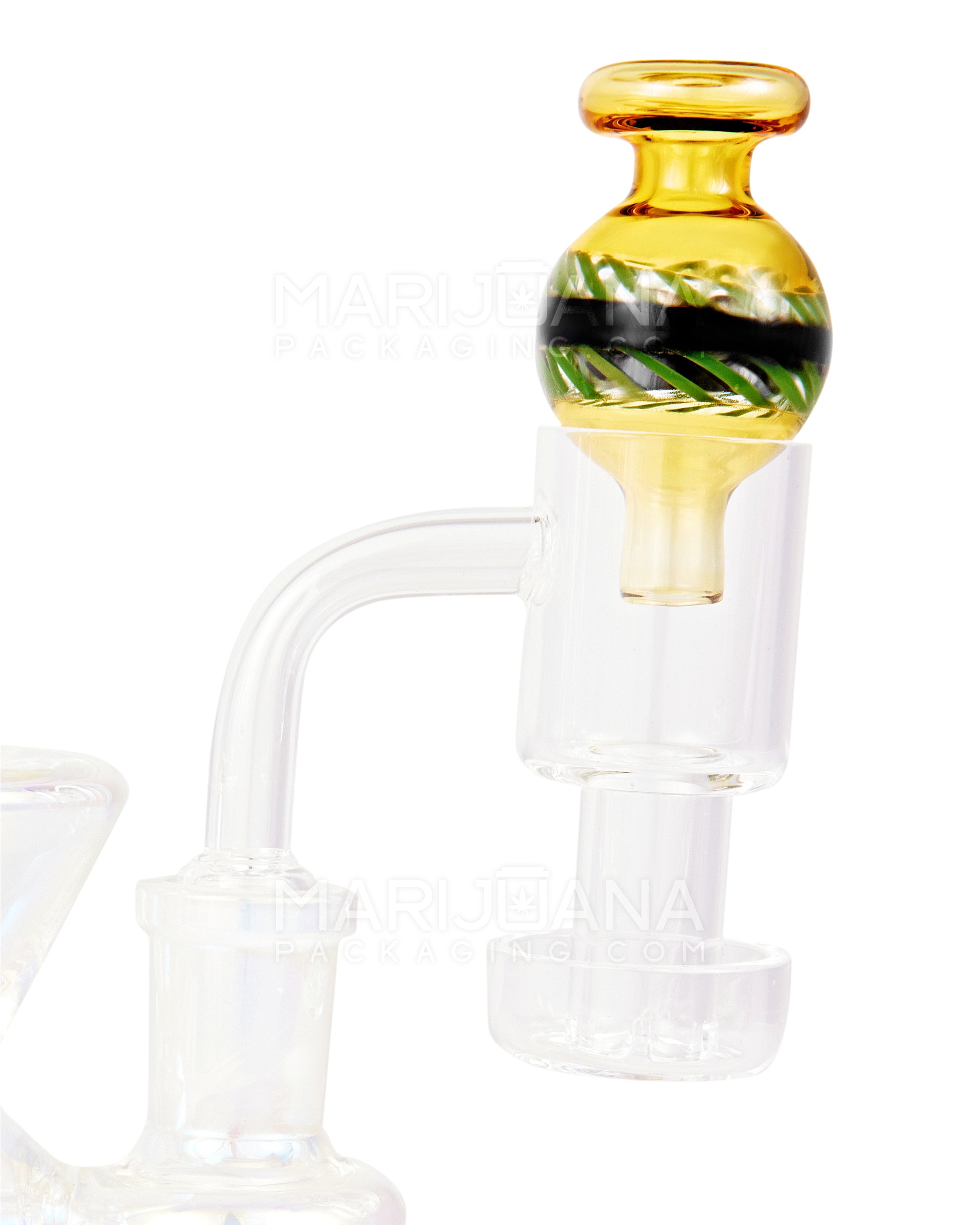 Striped & Swirl Bubble Carb Cap | 30mm - Glass - Assorted - 9