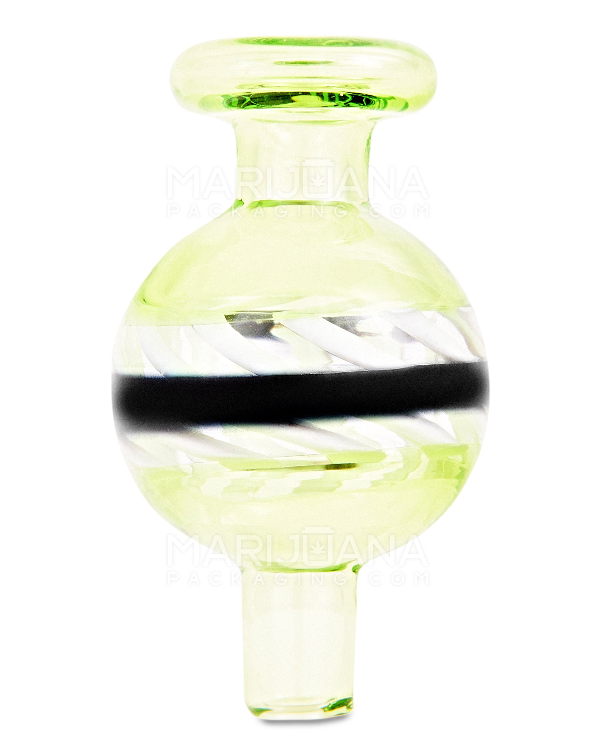 Striped & Swirl Bubble Carb Cap | 30mm - Glass - Assorted - 7