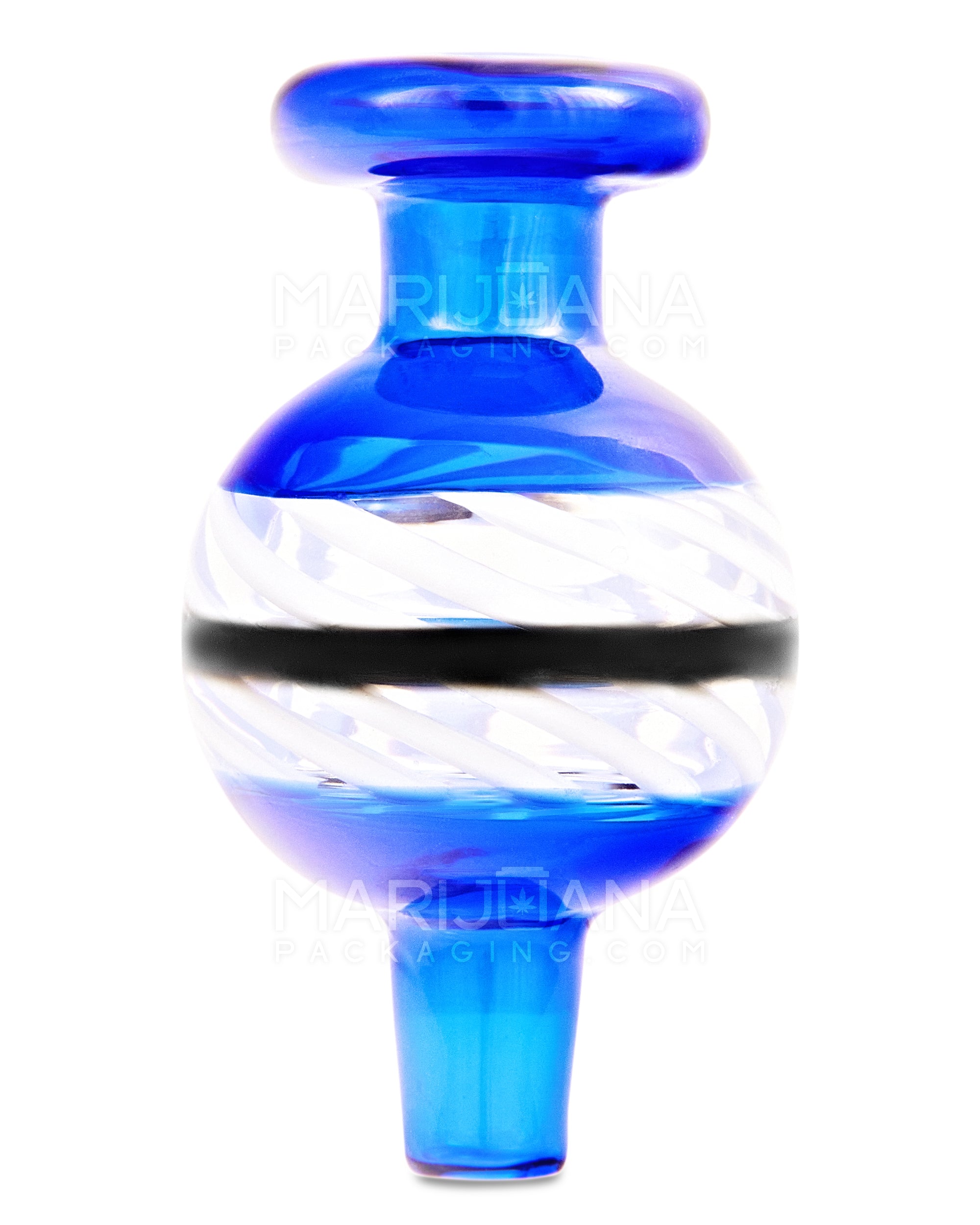 Striped & Swirl Bubble Carb Cap | 30mm - Glass - Assorted - 5