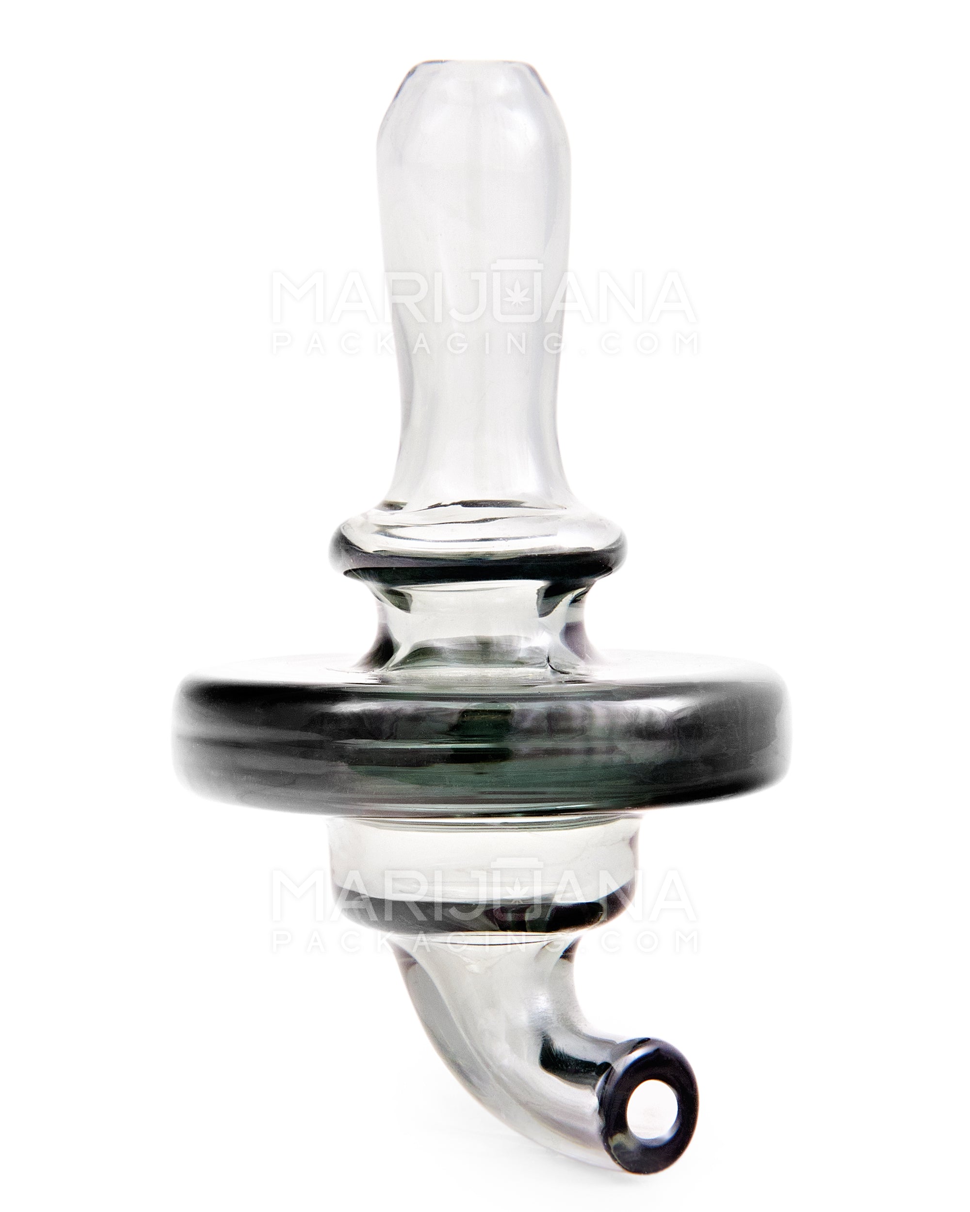 Ringed Directional Flat Carb Cap | 30mm - Glass - Assorted - 8
