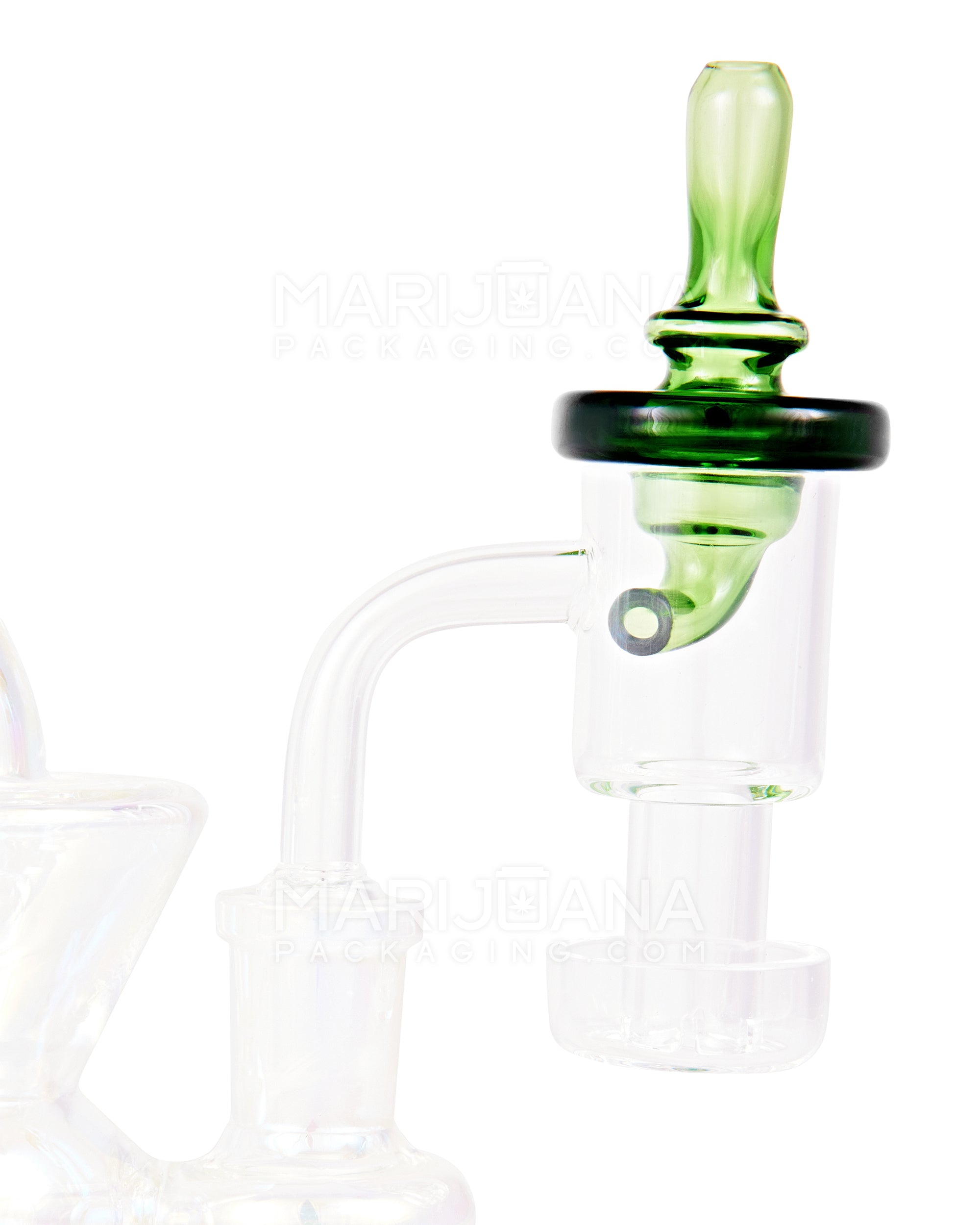 Ringed Directional Flat Carb Cap | 30mm - Glass - Assorted - 14