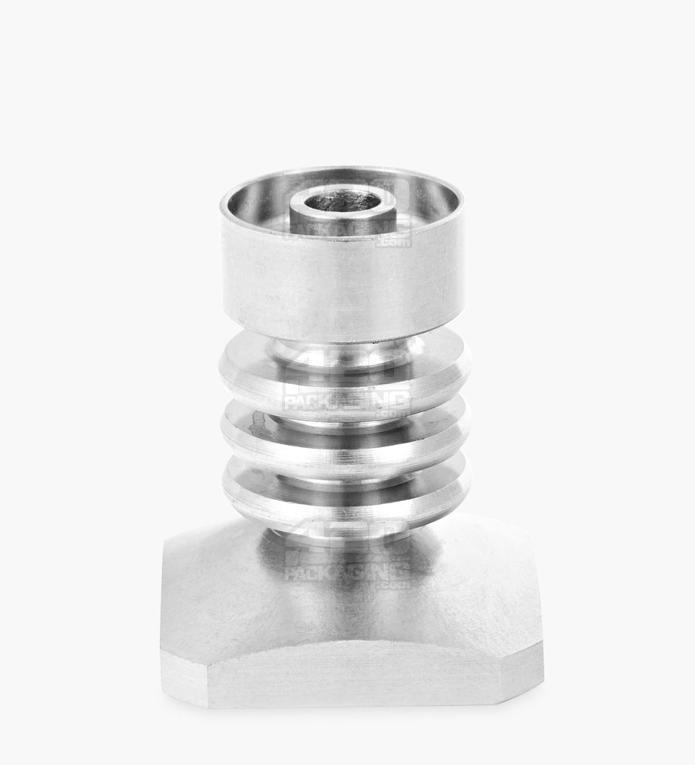 Genius Pipe x V-SYNDICATE Magnetic Slider Water-Free Dab Rig | 6in Long - Metal - Silver - 16