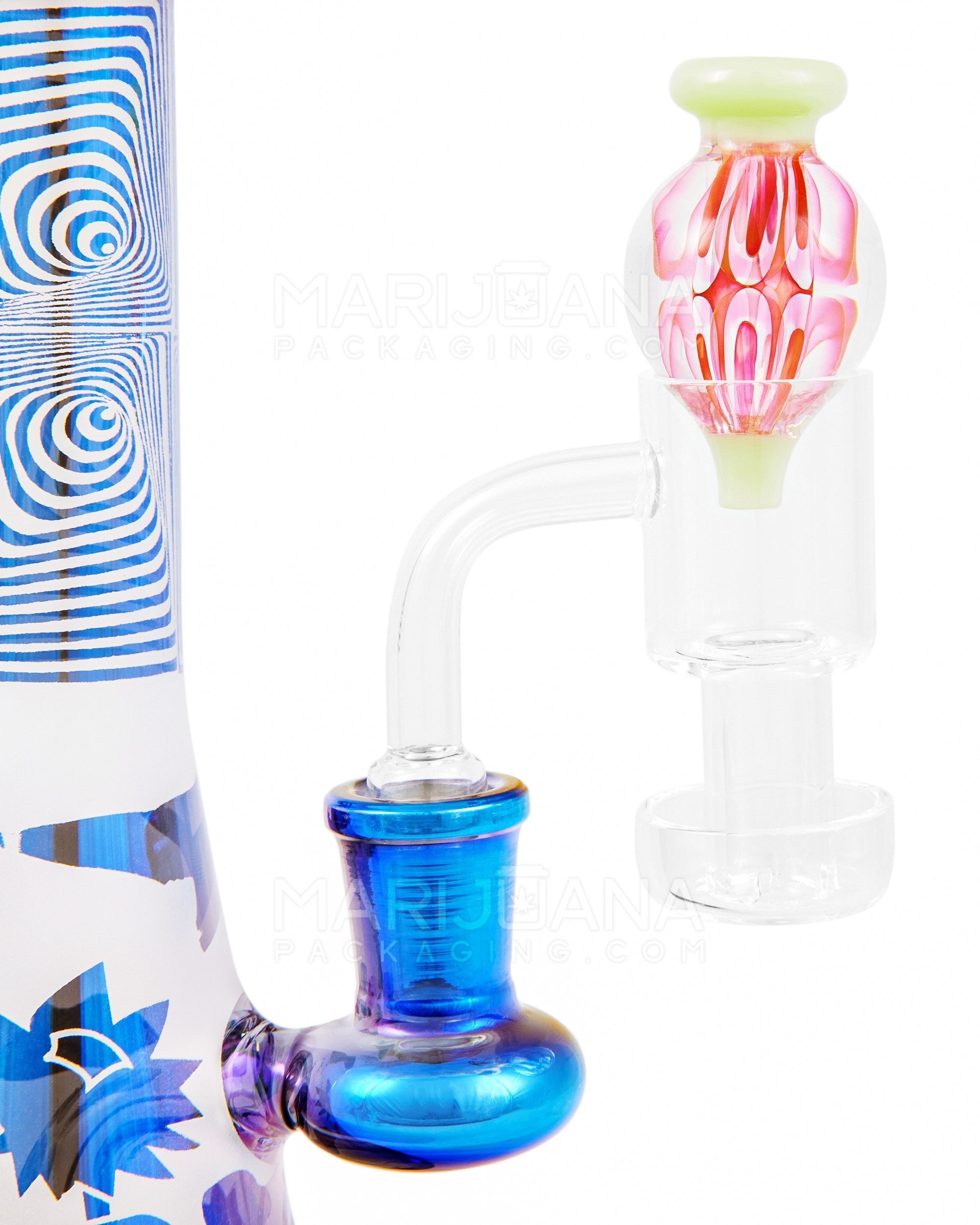 Fumed & Trapped Swirl Bubble Carb Cap | 25mm - Glass - Assorted - 8