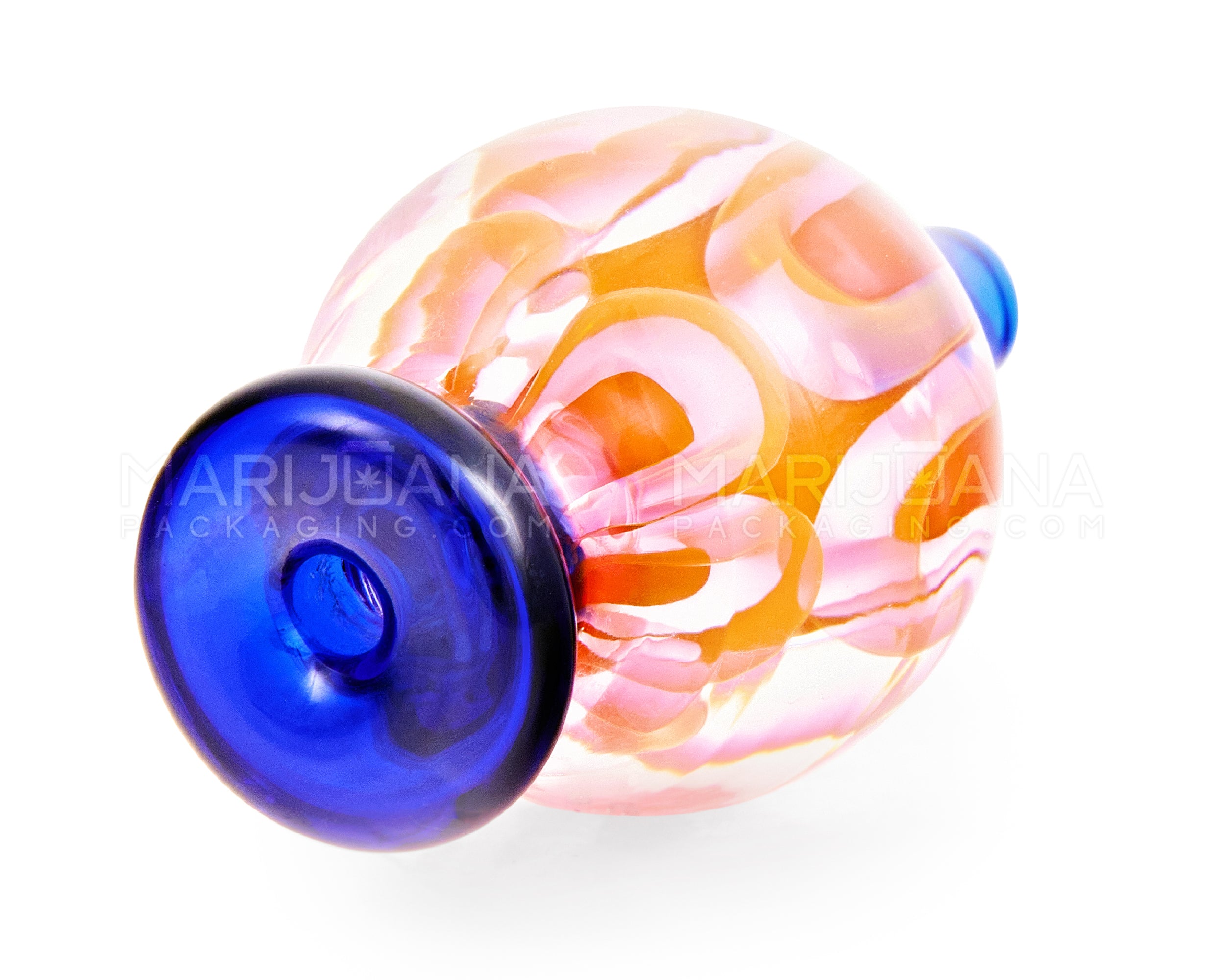 Fumed & Trapped Swirl Bubble Carb Cap | 25mm - Glass - Assorted - 2