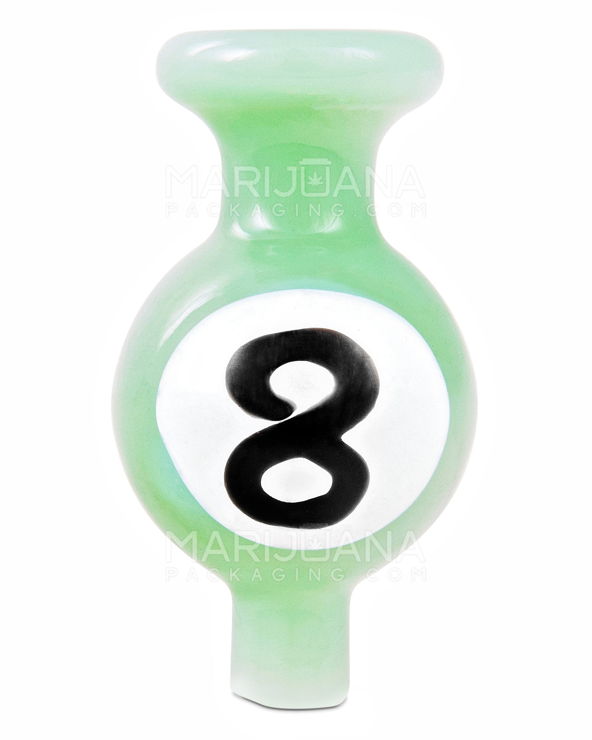 Solid 8 Ball Bubble Carb Cap | 25mm - Glass - Assorted - 4
