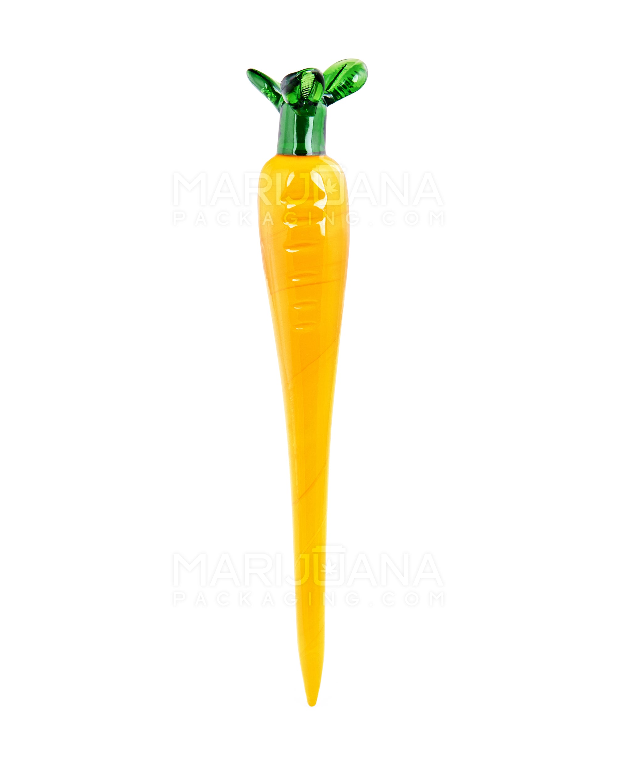 Carrot Pointed Dab Tool | 5in Long - Glass - Orange