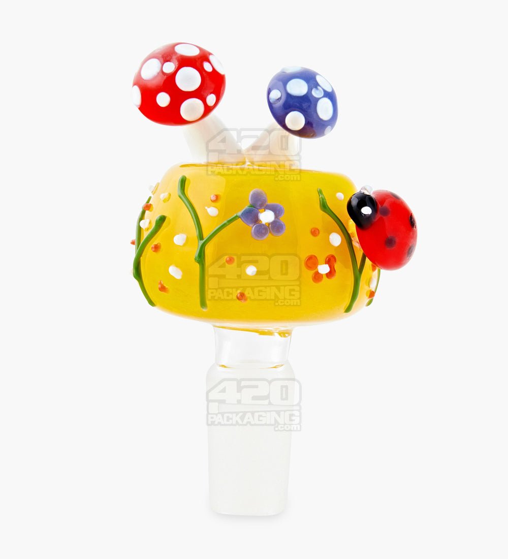 Mushroom Style Design Bowl | Glass - 14mm Male - Assorted - 1