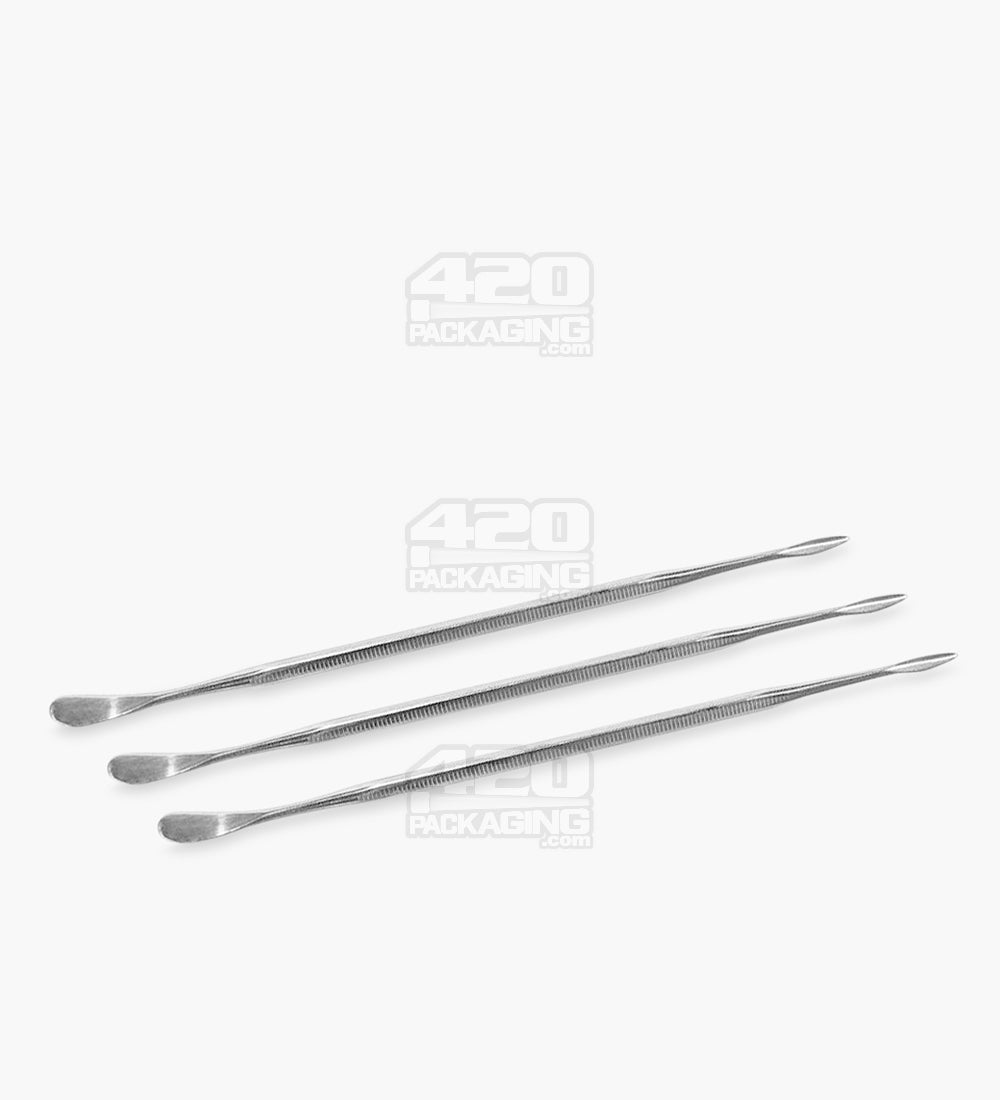 Stainless Steel Scoop & Pointed Dab Tool  | 6in Long - Metal - 50 Count