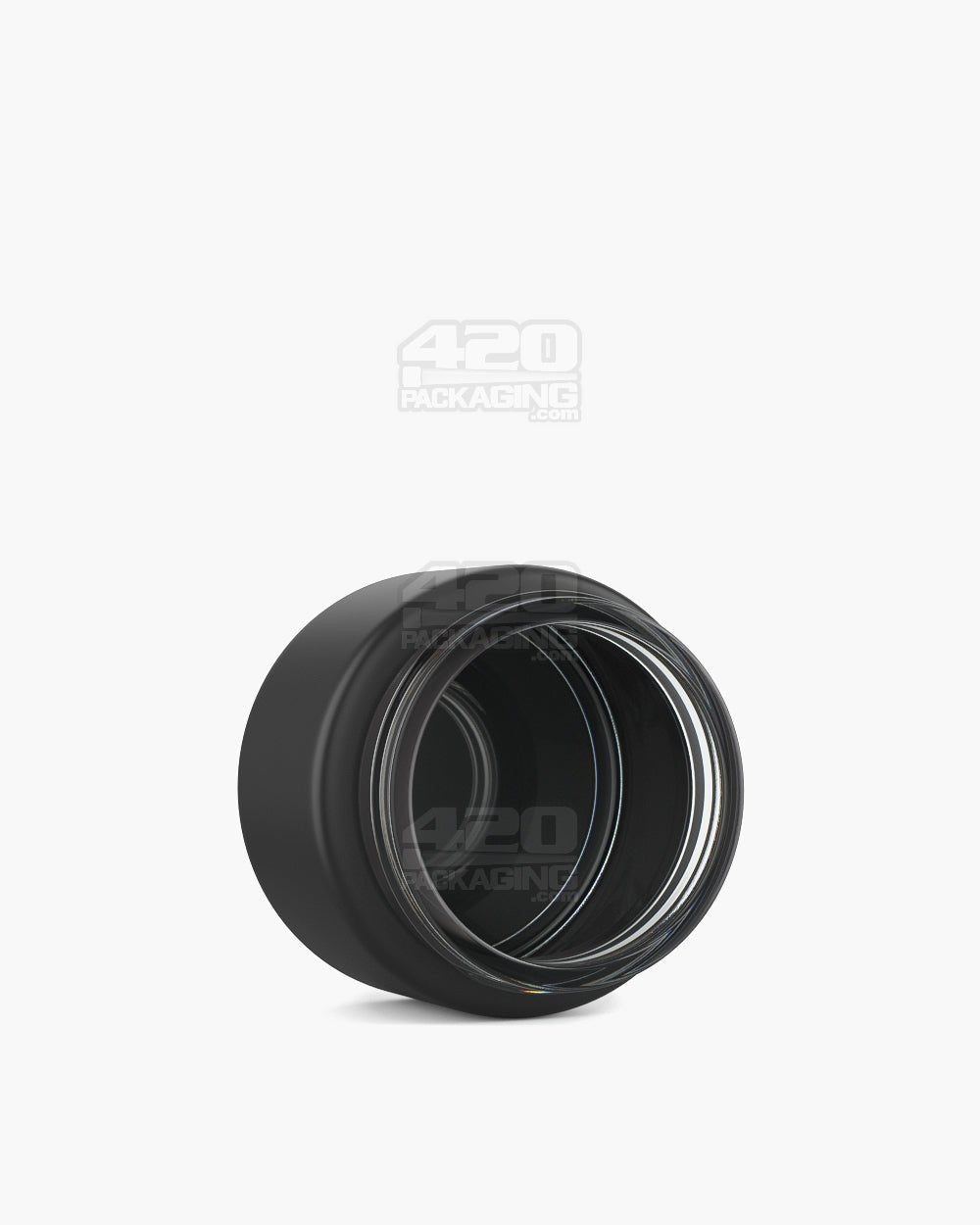 4oz Pollen Gear Kolossus Straight Sided 62mm Matte Black Glass Jars 30/Box - 3