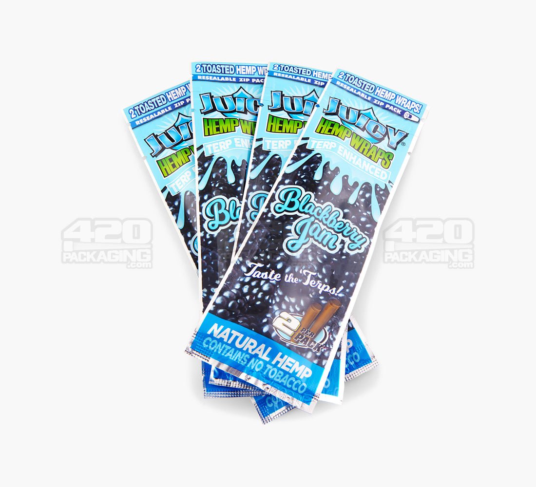 Juicy Jay's Blackberry Jam Terpene Enhanced Natural Hemp Wraps 25/Box - 2