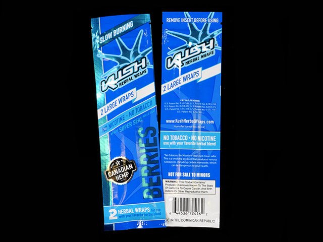 Kush Berries Flavored Herbal Hemp Wraps 25/Box - 2