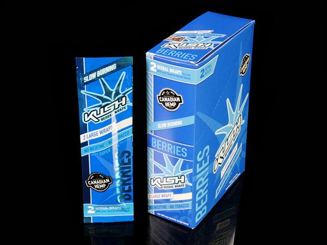 Kush Berries Flavored Herbal Hemp Wraps 25/Box - 1
