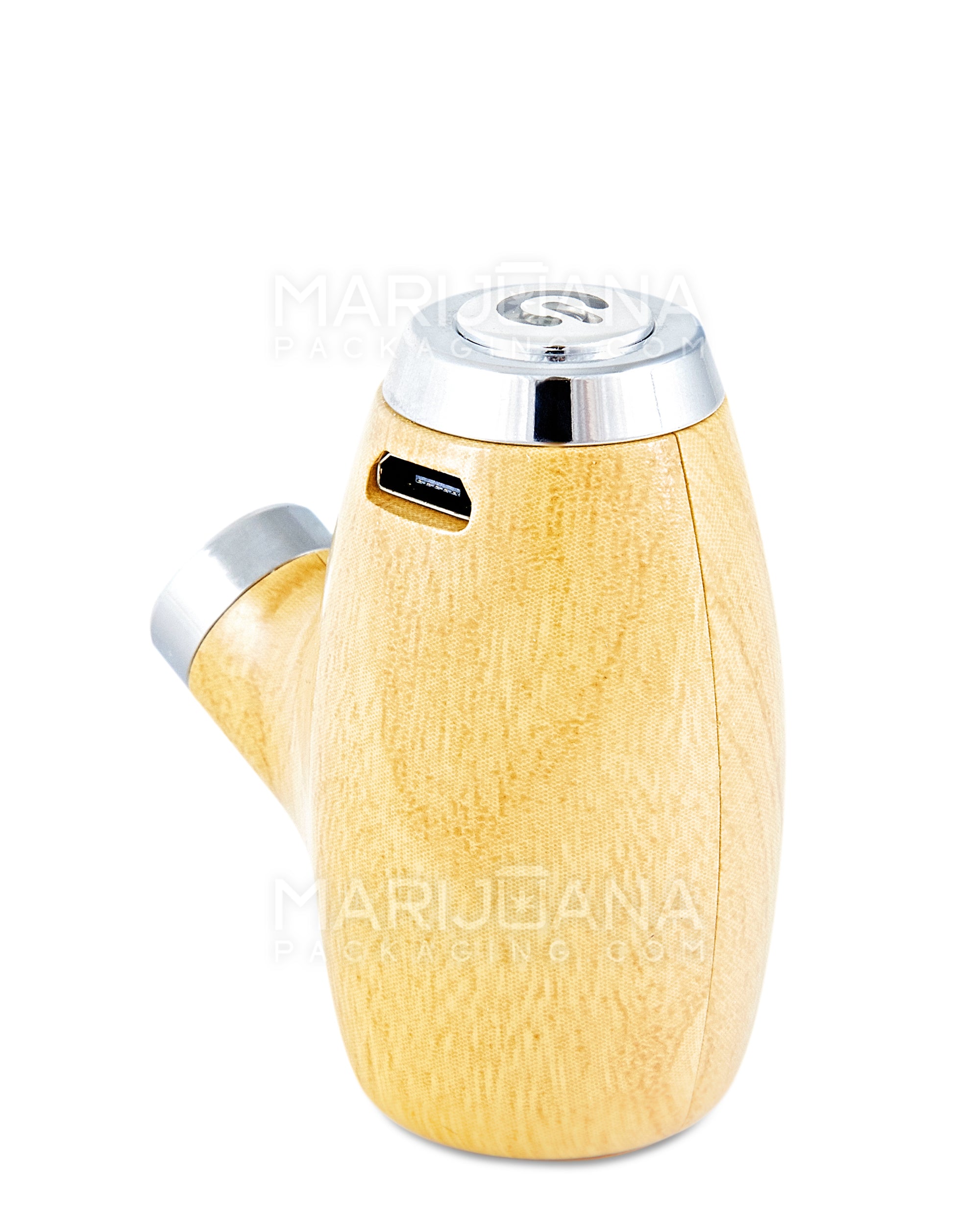 Variable Voltage "Old Man's Pipe" Shaped Vape Cartridge Battery | 900mah - Spruce Wood - 510 Thread - 6