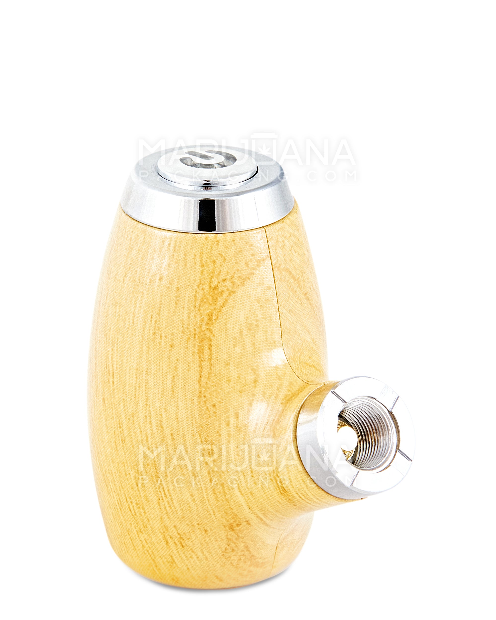 Variable Voltage "Old Man's Pipe" Shaped Vape Cartridge Battery | 900mah - Spruce Wood - 510 Thread - 4