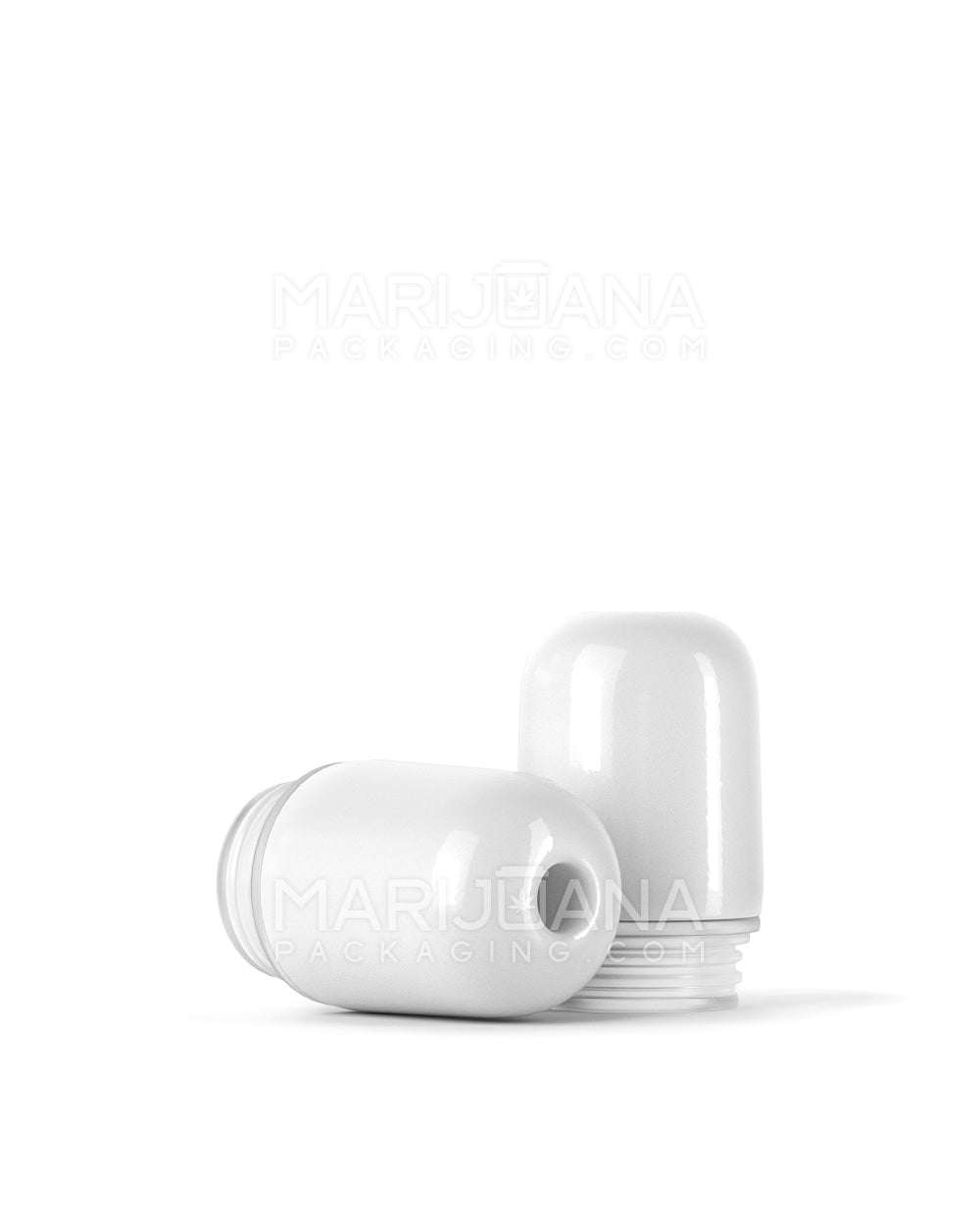 AVD | Round Vape Mouthpiece for Glass Cartridges | White Ceramic - Eazy Press - 600 Count - 1