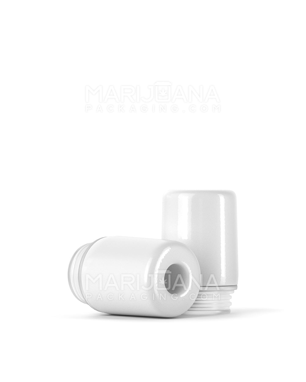 AVD Barrel Vape Mouthpiece for Glass Cartridges | White Ceramic - Eazy Press | Sample - 1
