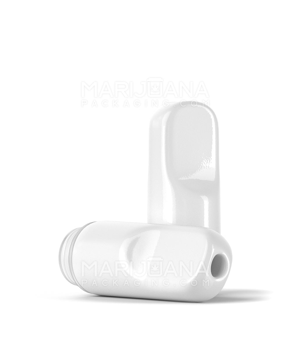 AVD | Flat Vape Mouthpiece for Glass Cartridges | White Ceramic - Eazy Press - 600 Count - 1