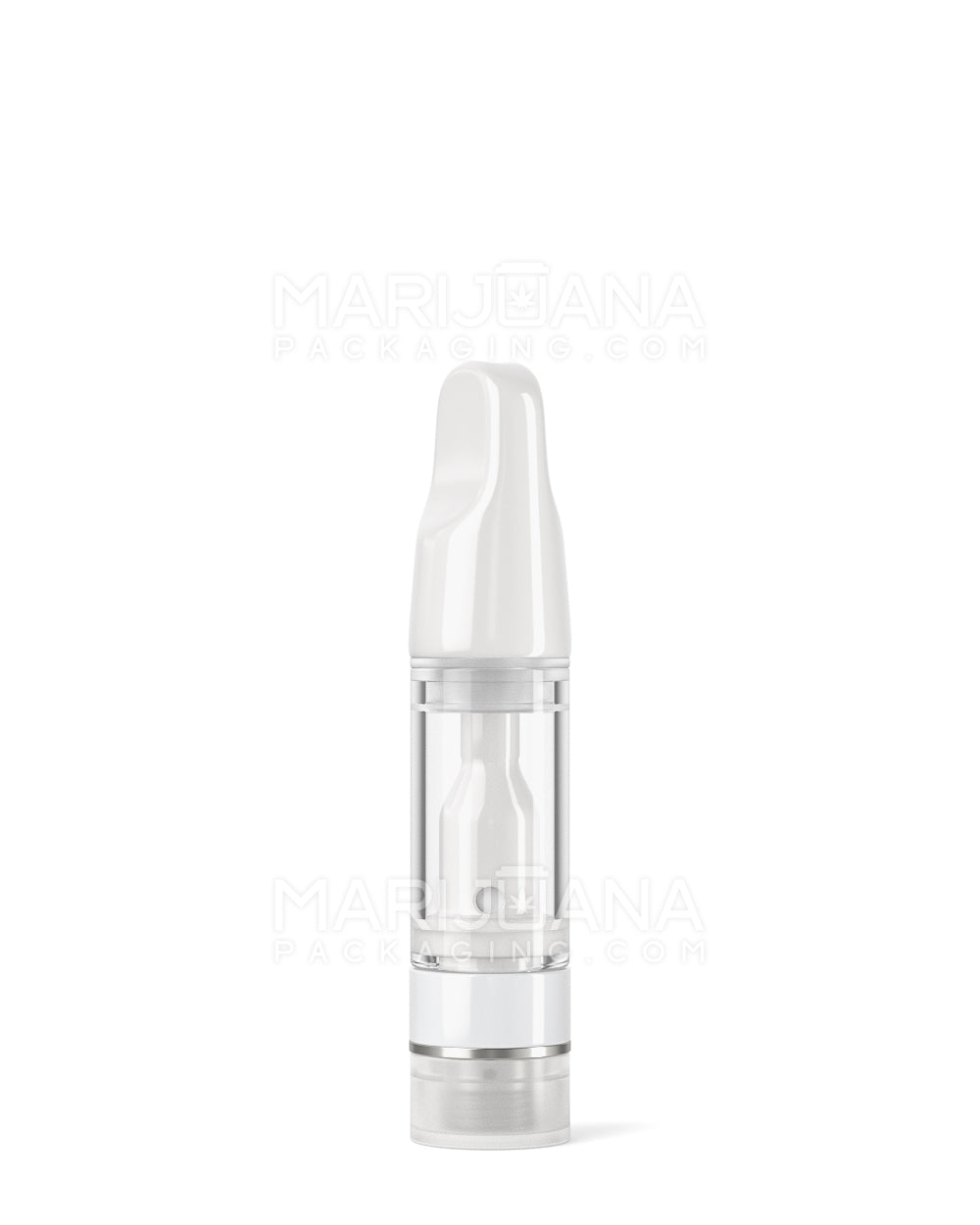 TPK | Ceramic Vape Cartridge with Flat White Ceramic Mouthpiece | 0.5mL - Press On - 100 Count - 3