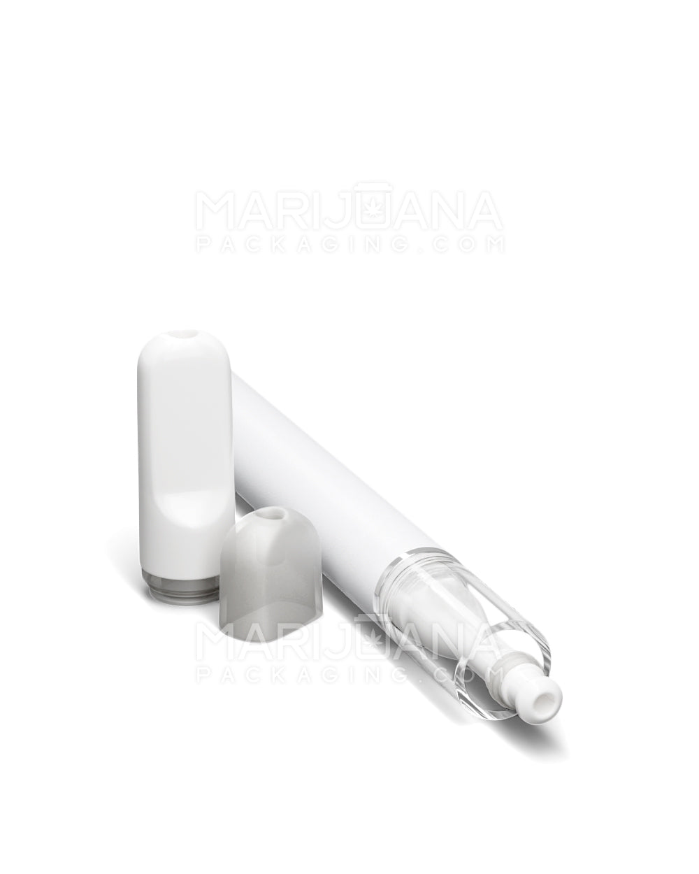 VAPER TIP | White Rechargeable Disposable Vape Pen with 2mm Aperture | 0.5mL - 300 mAh - 100 Count - 4