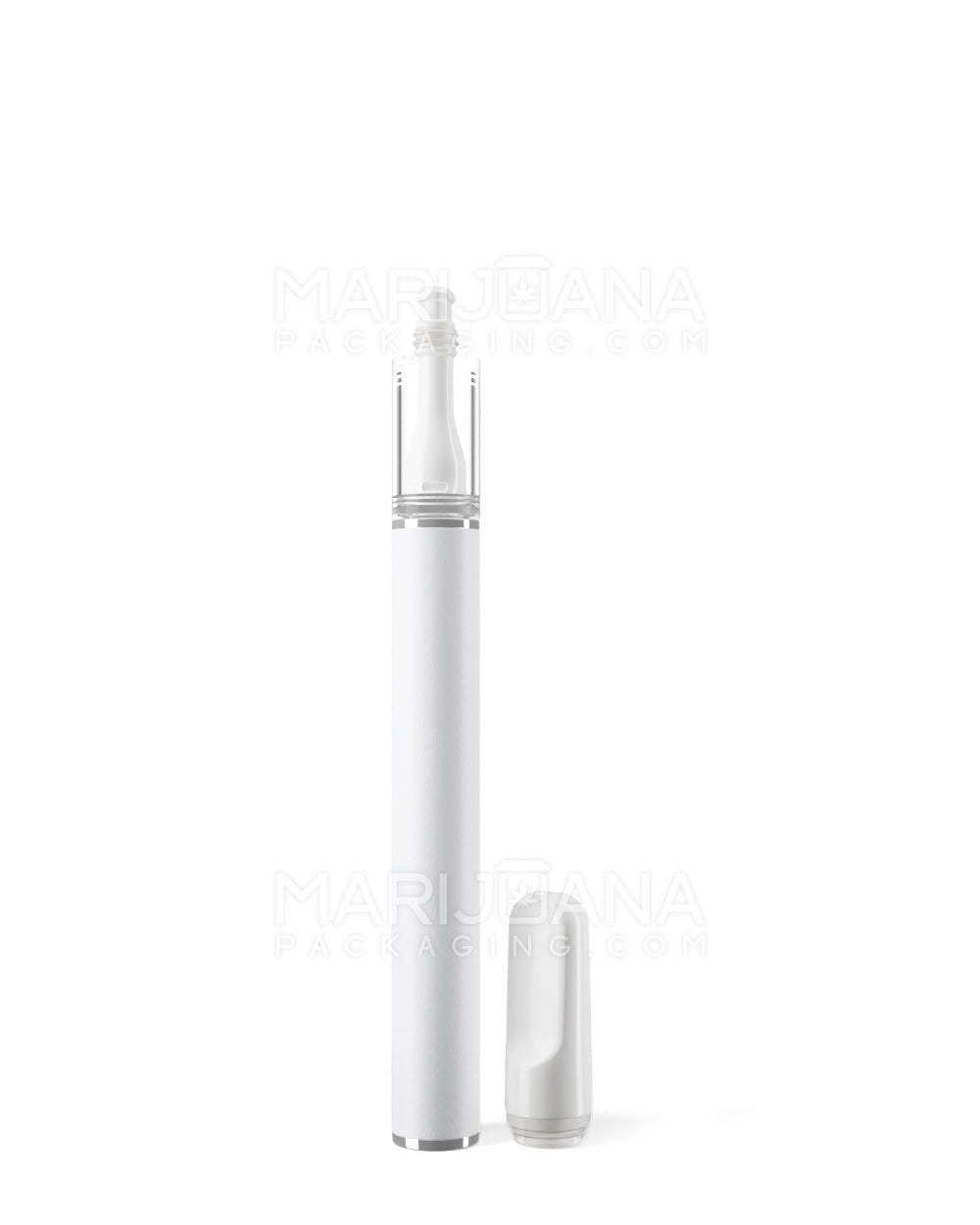 VAPER TIP | White Rechargeable Disposable Vape Pen with 2mm Aperture | 0.5mL - 300 mAh - 100 Count - 3