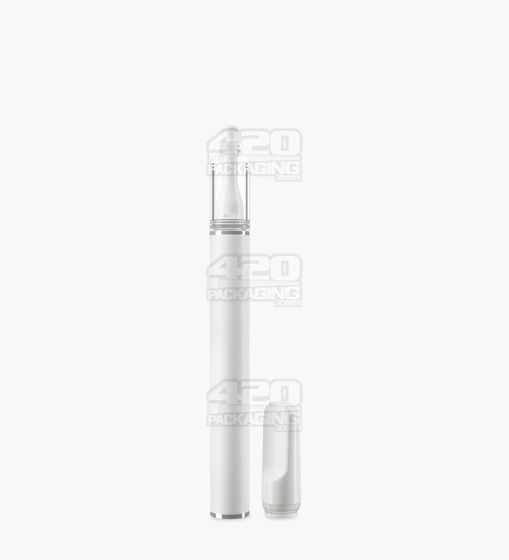 VAPER TIP | White Rechargeable Disposable Vape Pen with 2mm Aperture | 0.5mL - 300 mAh - 100 Count
