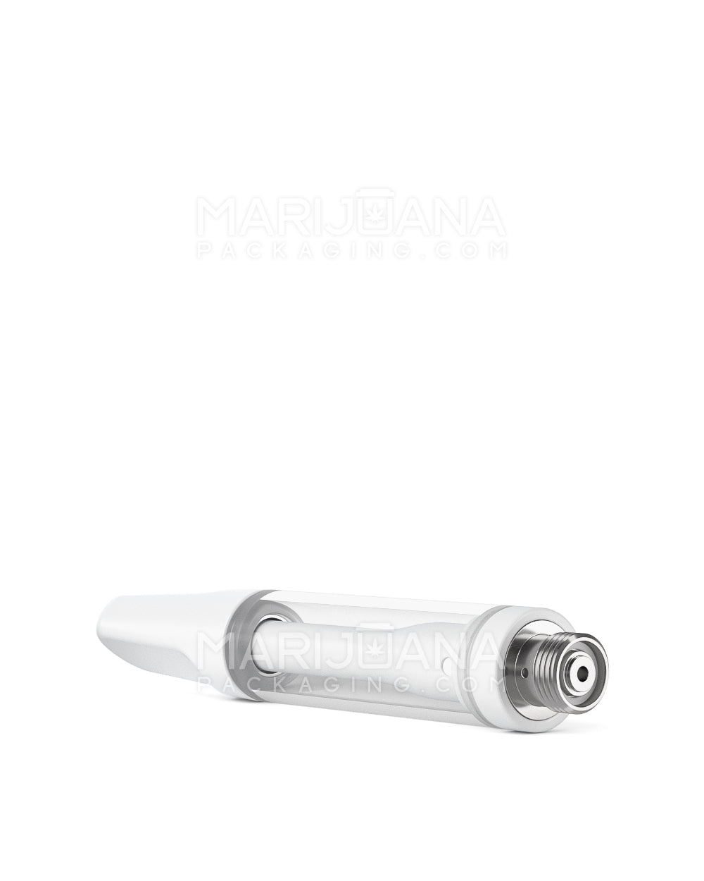 RAE | Full Ceramic Vape Cartridge w/ White Flat Mouthpiece | 1mL - Screw On - 1200 Count - 7