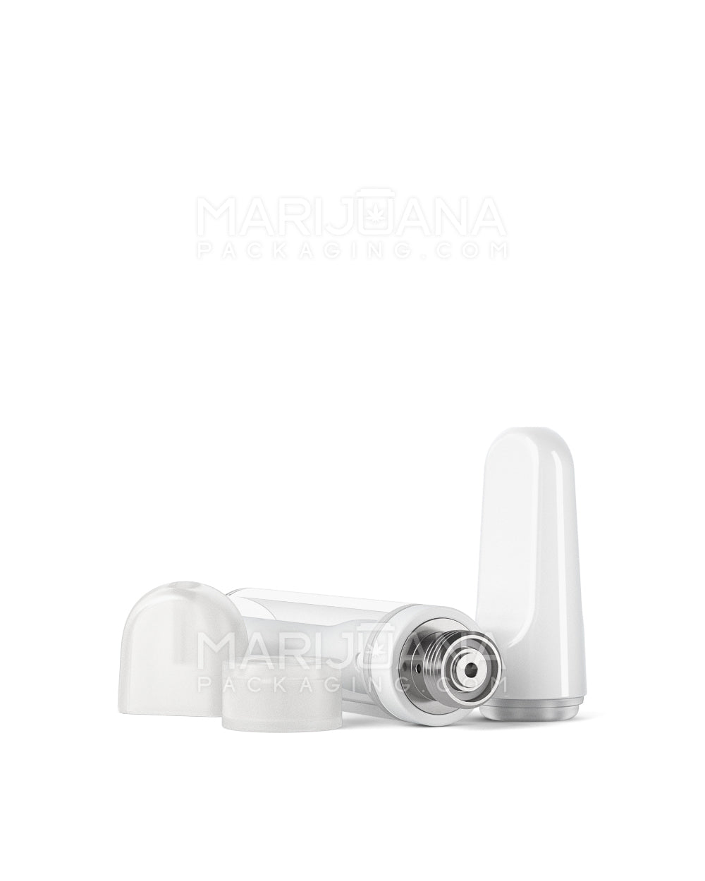 RAE | Full Ceramic Vape Cartridge w/ White Flat Mouthpiece | 1mL - Screw On - 1200 Count - 5