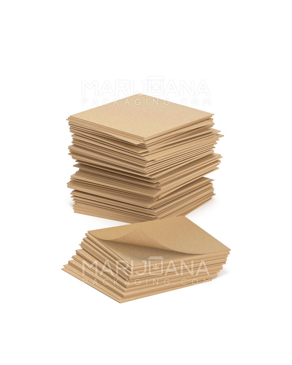 Non Silicone Coated Parchment Paper | 4in x 4in - Natural Brown - 1000 Count - 4