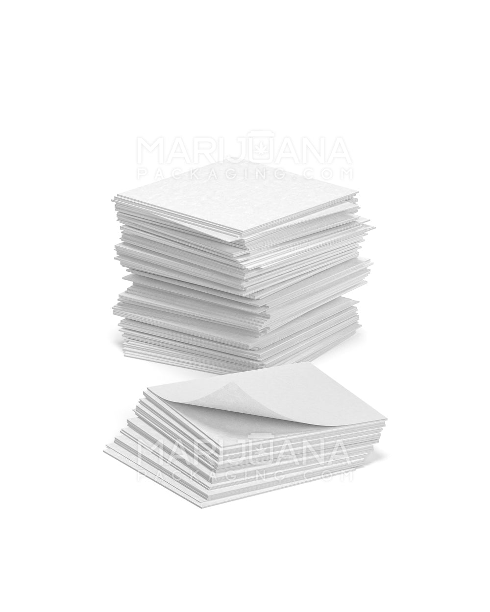 Non Silicone Coated Parchment Paper | 4in x 4in - Bleached White - 1000 Count - 4
