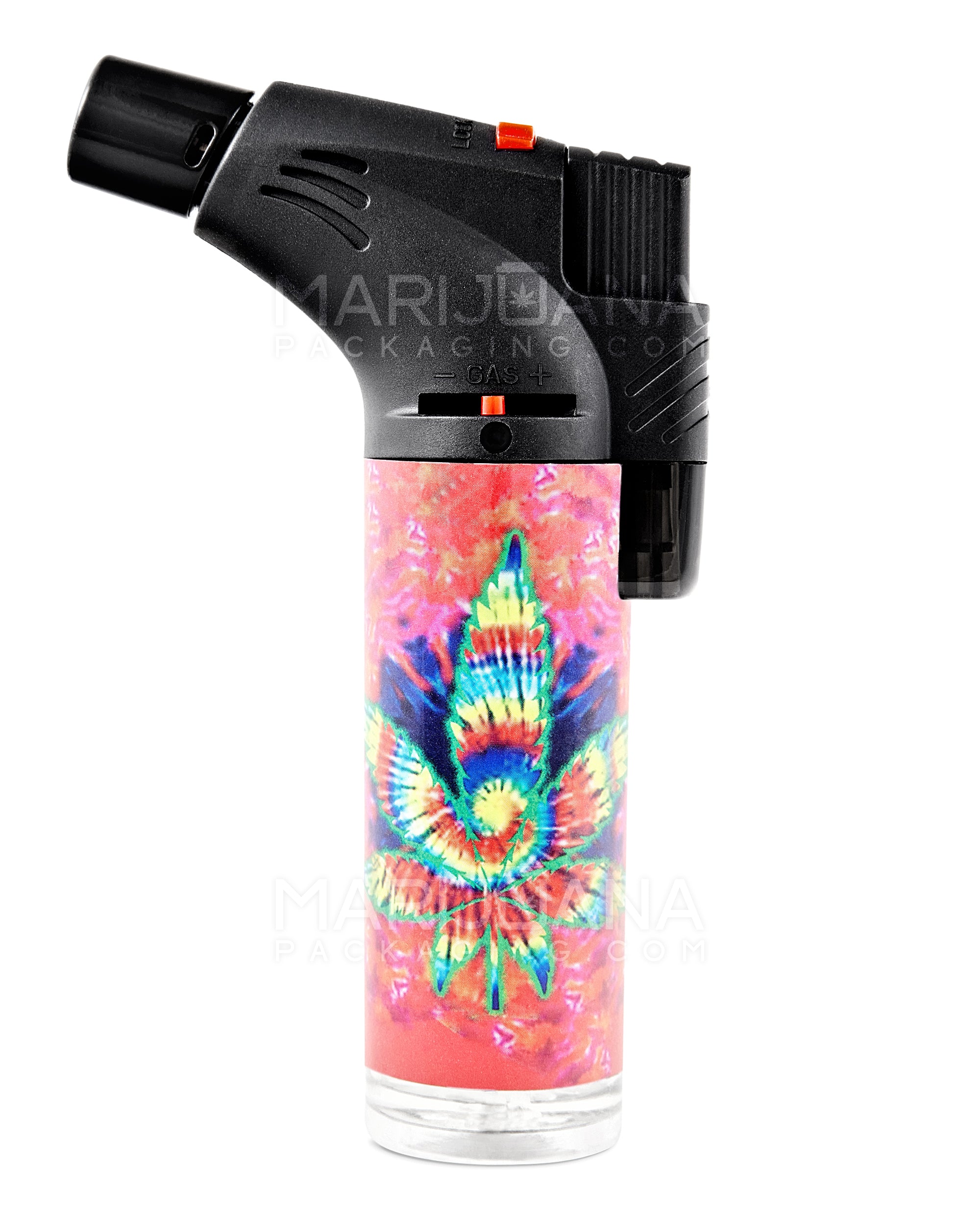 Psychedelic Design Plastic Torch w/ Safety Lock | 4.5in Tall - Butane - Assorted - 7