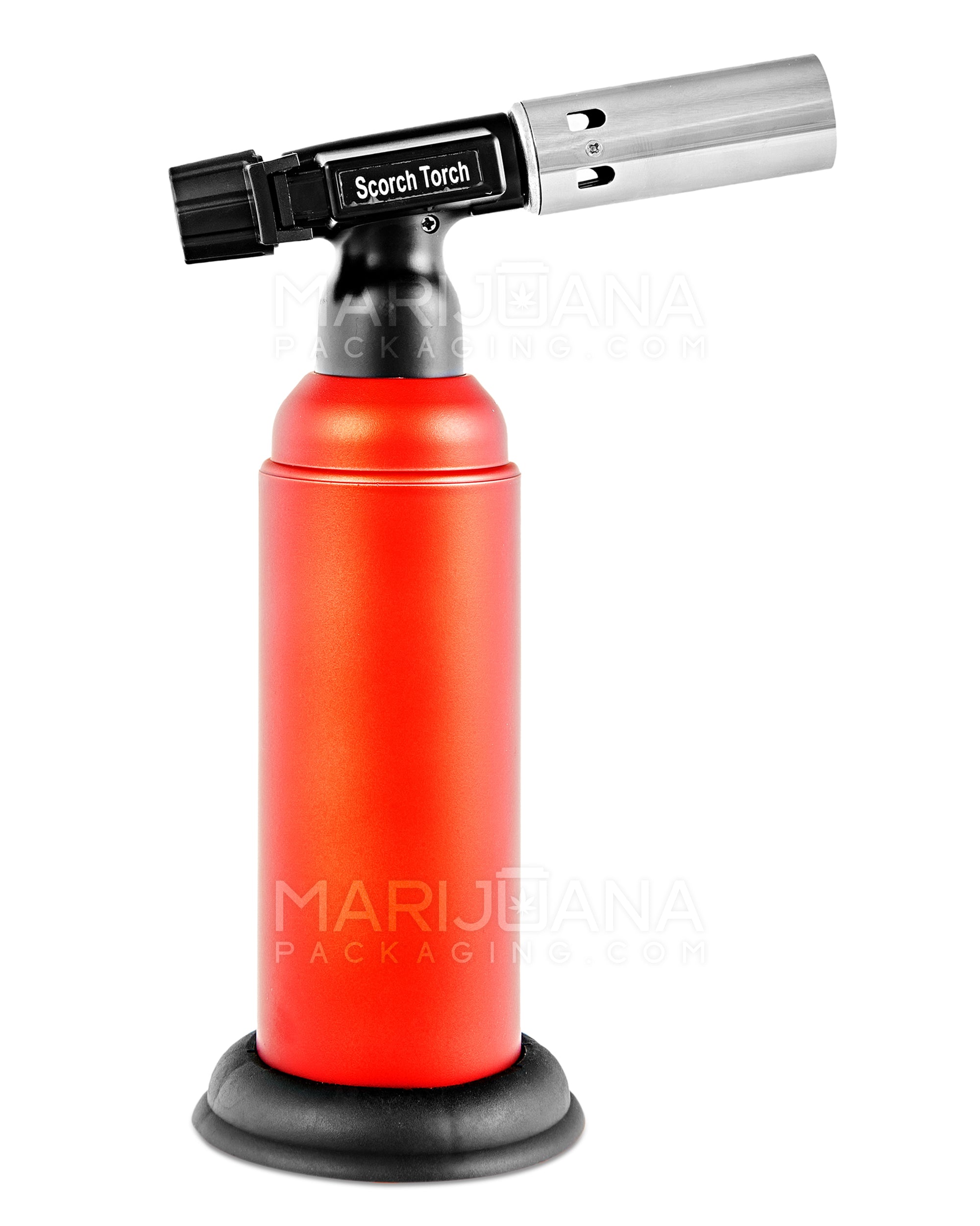 SCORCH TORCH | Metal Torch w/ Safety Lock | 8in Tall - Butane - Red - 1