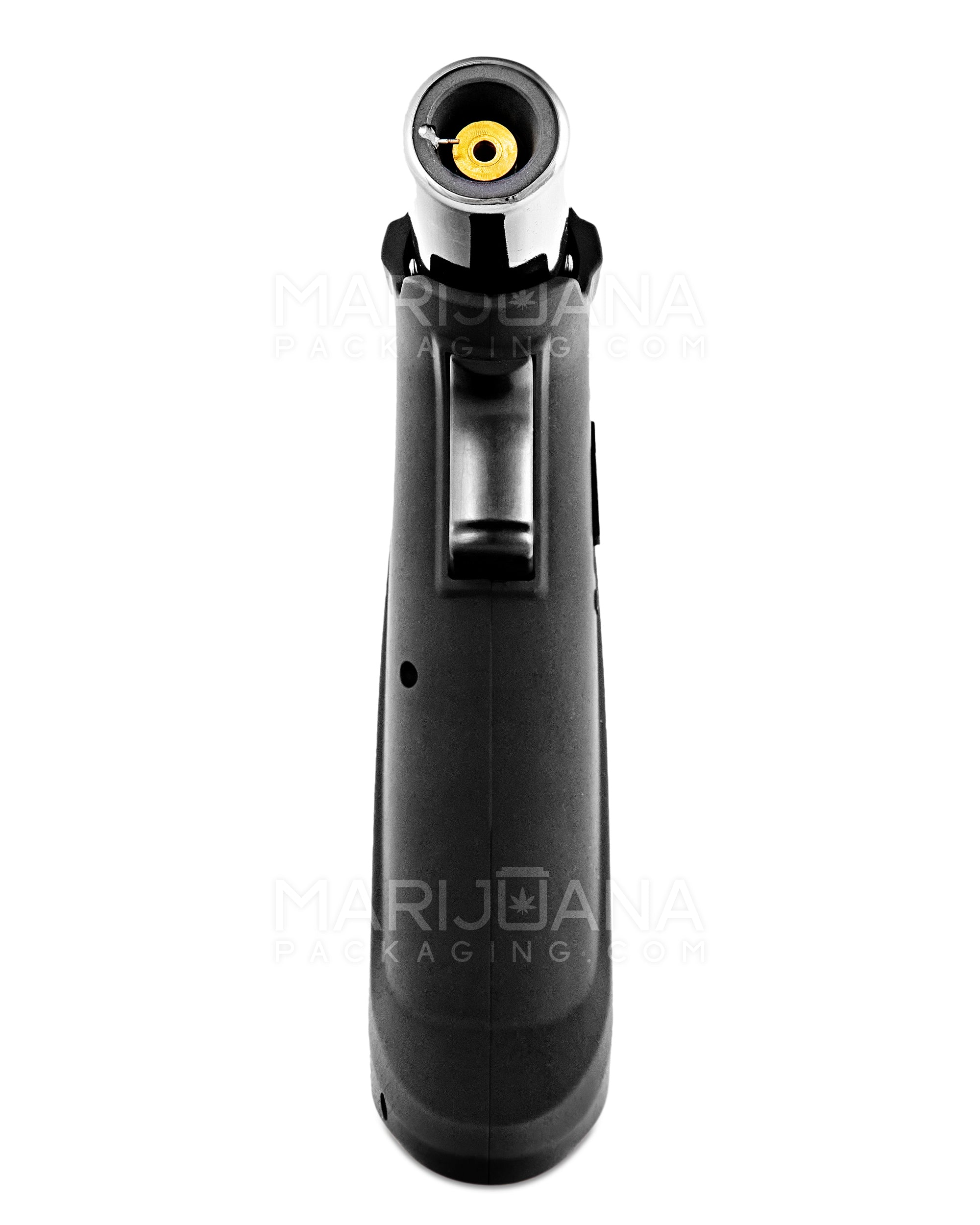 TECHNO | High Angle Metal Torch w/ Safety Lock | 6.5in Tall - Butane - Black - 3