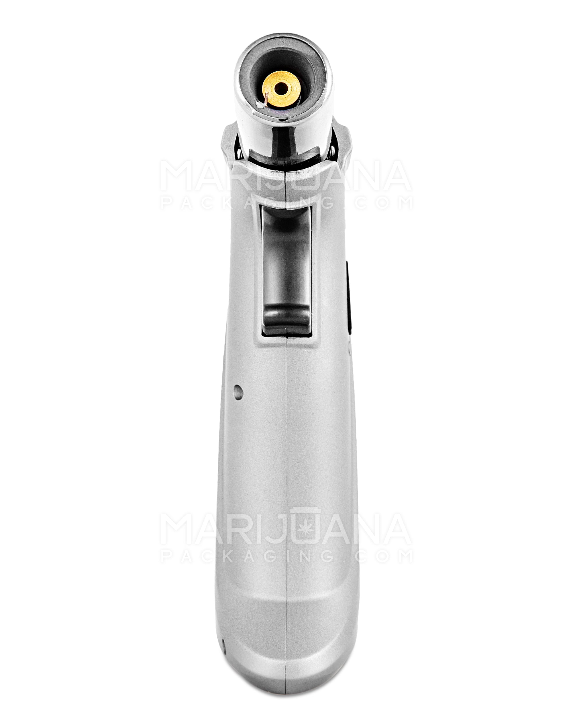 TECHNO | High Angle Metal Torch w/ Safety Lock | 6.5in Tall - Butane - Gray - 3