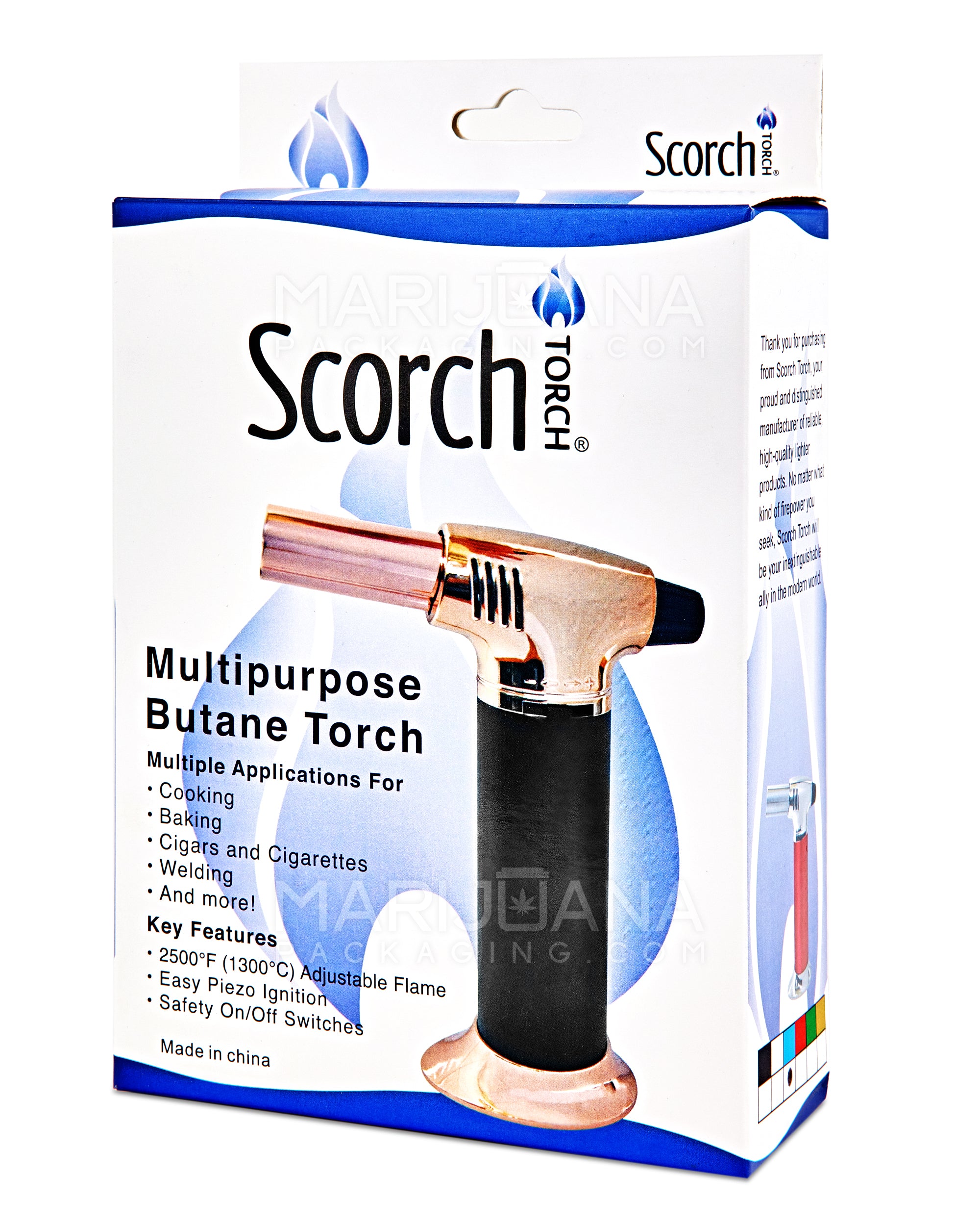 SCORCH TORCH | Multipurpose Metal Torch w/ Safety Lock | 6in Tall - Butane - Assorted - 7